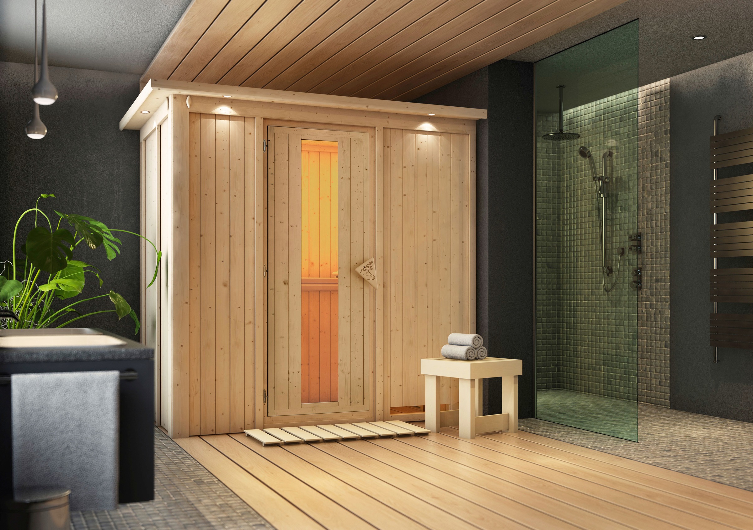 Karibu Sauna »Vada«, ohne Ofen
