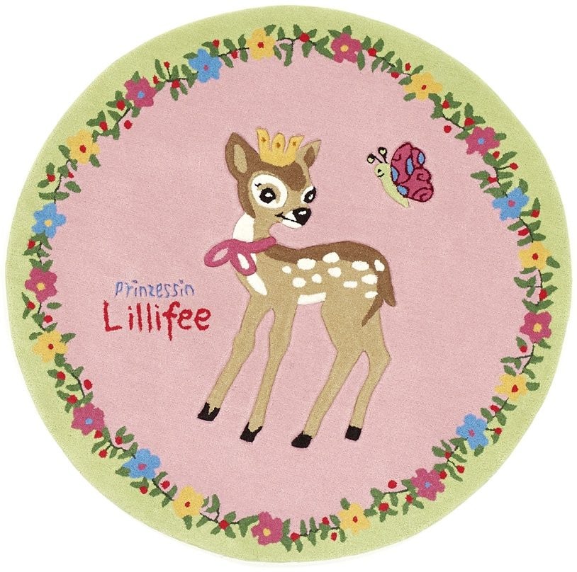 Prinzessin Lillifee Kinderteppich "LI-2935-01", rund, 10 mm Höhe, Konturschnitt, brillante Farben, Kinderzimmer