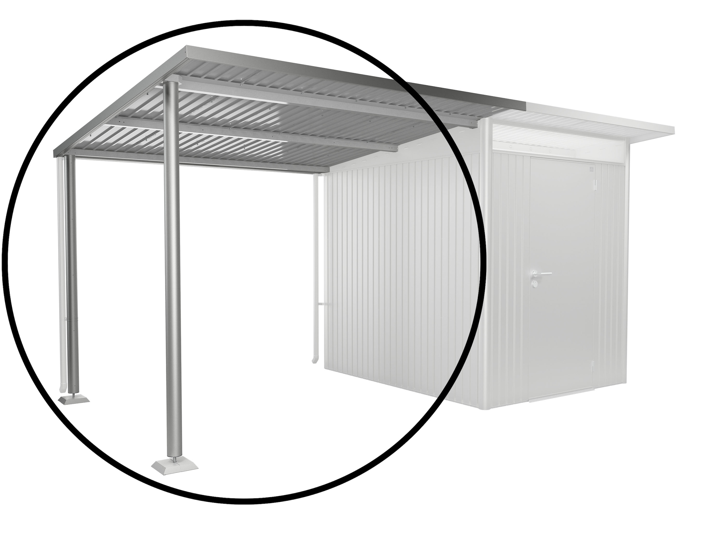 Biohort Gerätehaus-Anbaudach »für AvantGarde A2/A6 Gr. L verschiedene Farben«