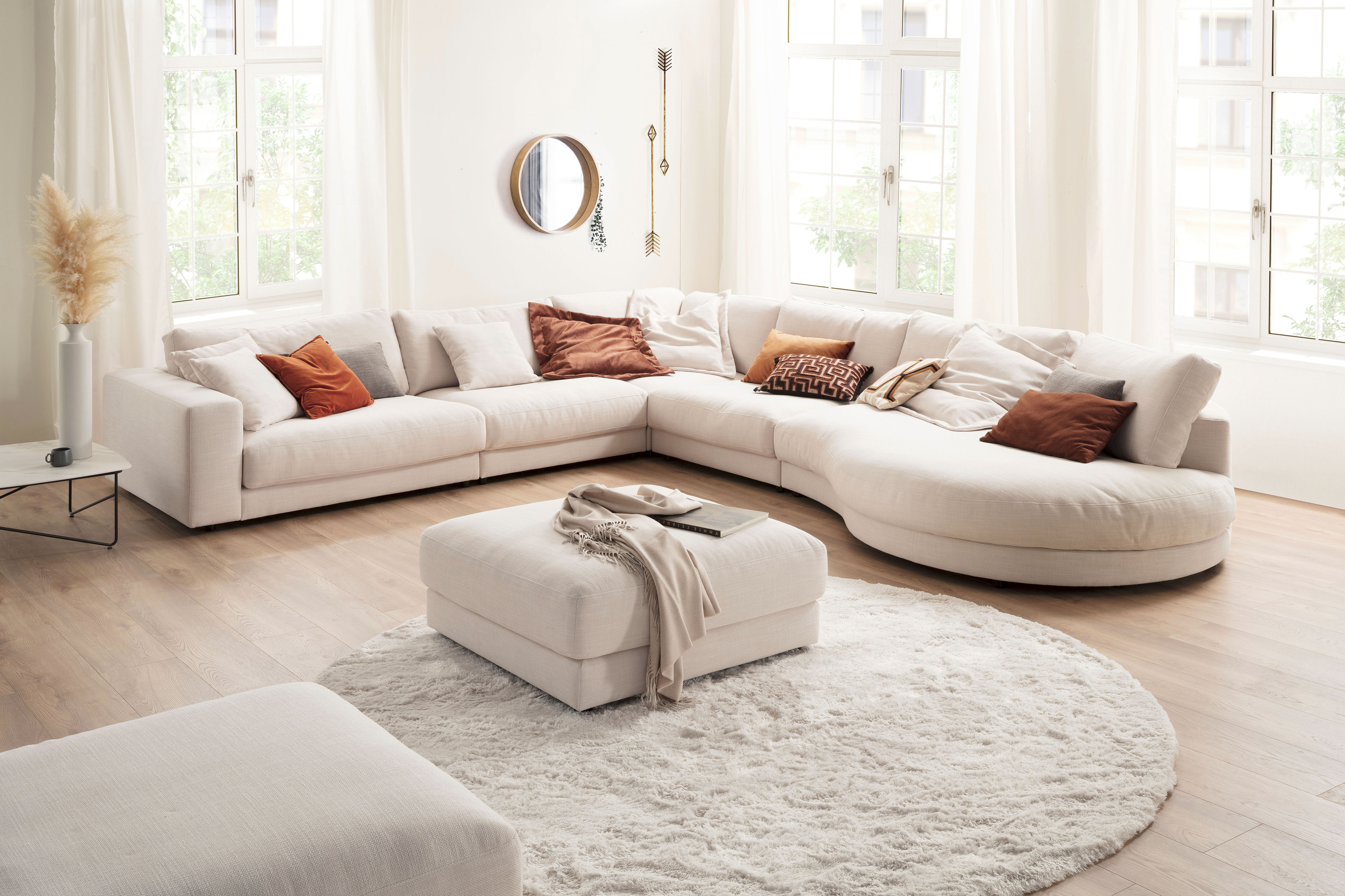 3C Candy Ecksofa "Enisa II, bequem und komfortabel, Mega Familiensofa, L-Form" incl. 3 Flatterkissen, wahlweise mit Flecken-Schutz-Bezug Easy care