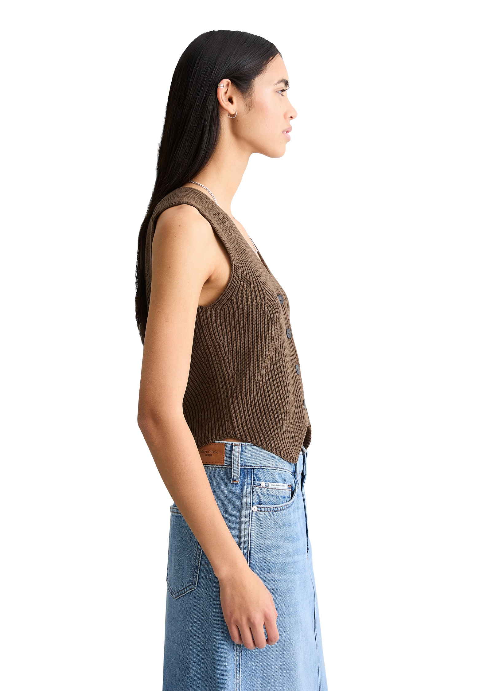 Marc O'Polo DENIM Strickweste »aus reinem Organic Cotton-Garn«