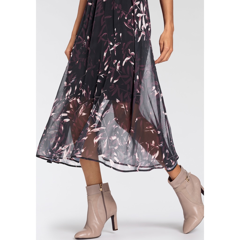 Laura Scott Chiffonkleid, mit elegantem Blumen-Print - NEUE KOLLEKTION