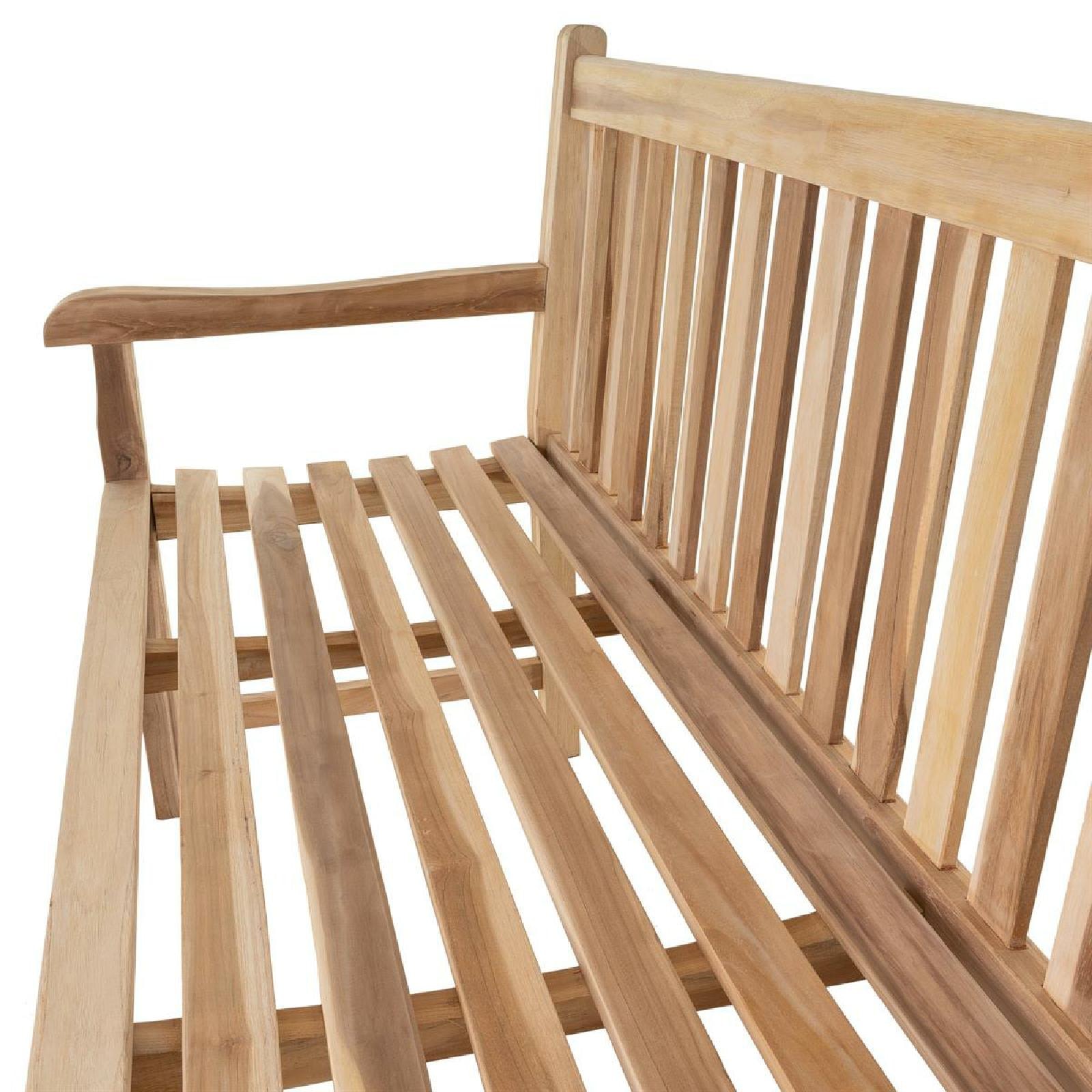 VCM Gartenstuhl »3er Sitzbank Gartenbank Landhausstil Teak Holz« () 1 Stk.