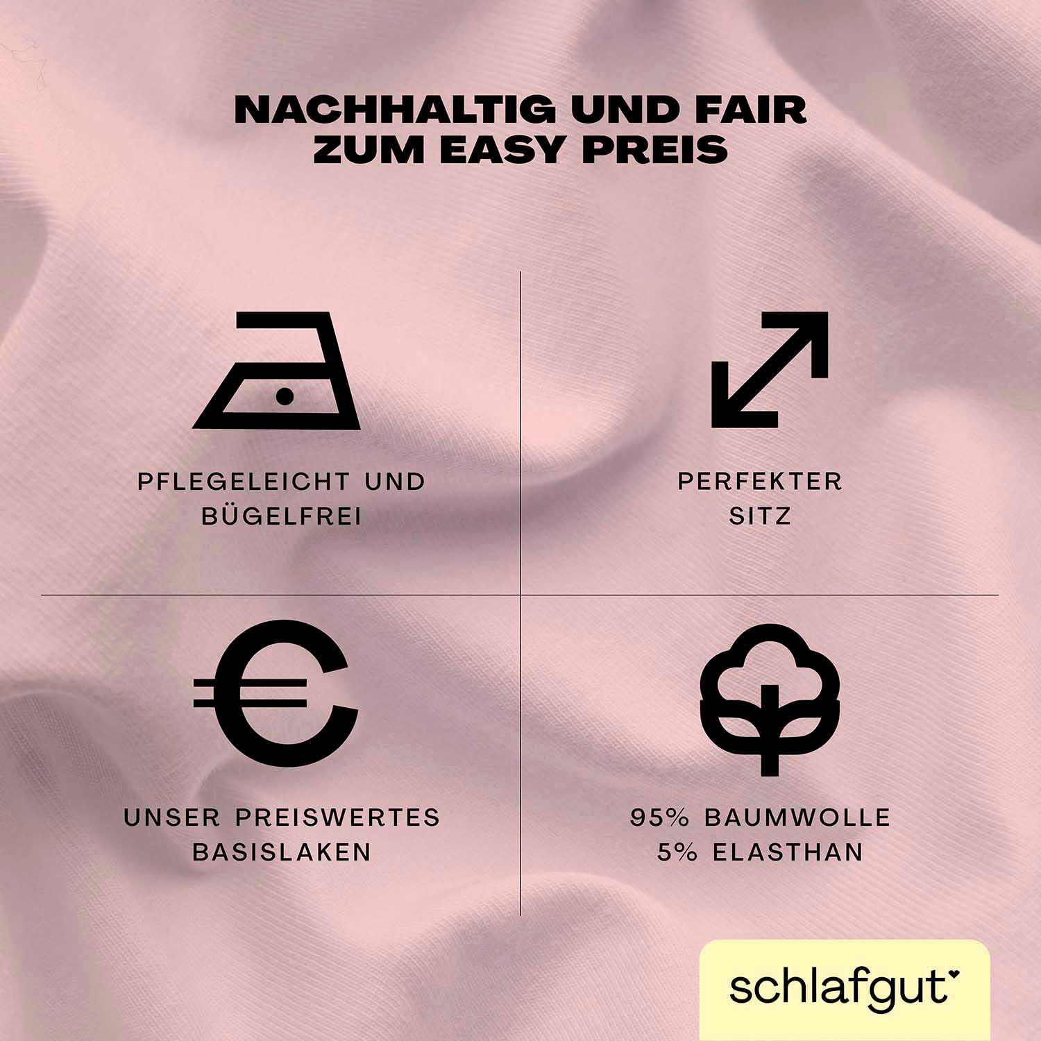 Schlafgut Spannbettlaken »EASY Jersey Elasthan«, MADE IN GREEN by OEKO-TEX®