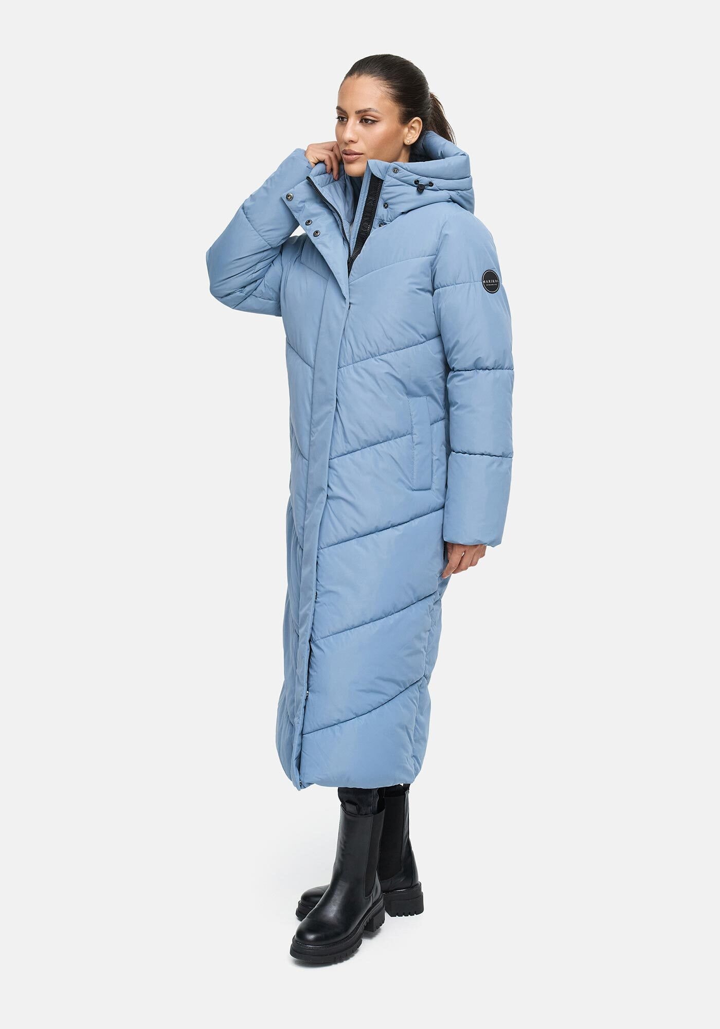 Marikoo Winterjacke »Ranja«, extra langer Damen Winter Steppmantel