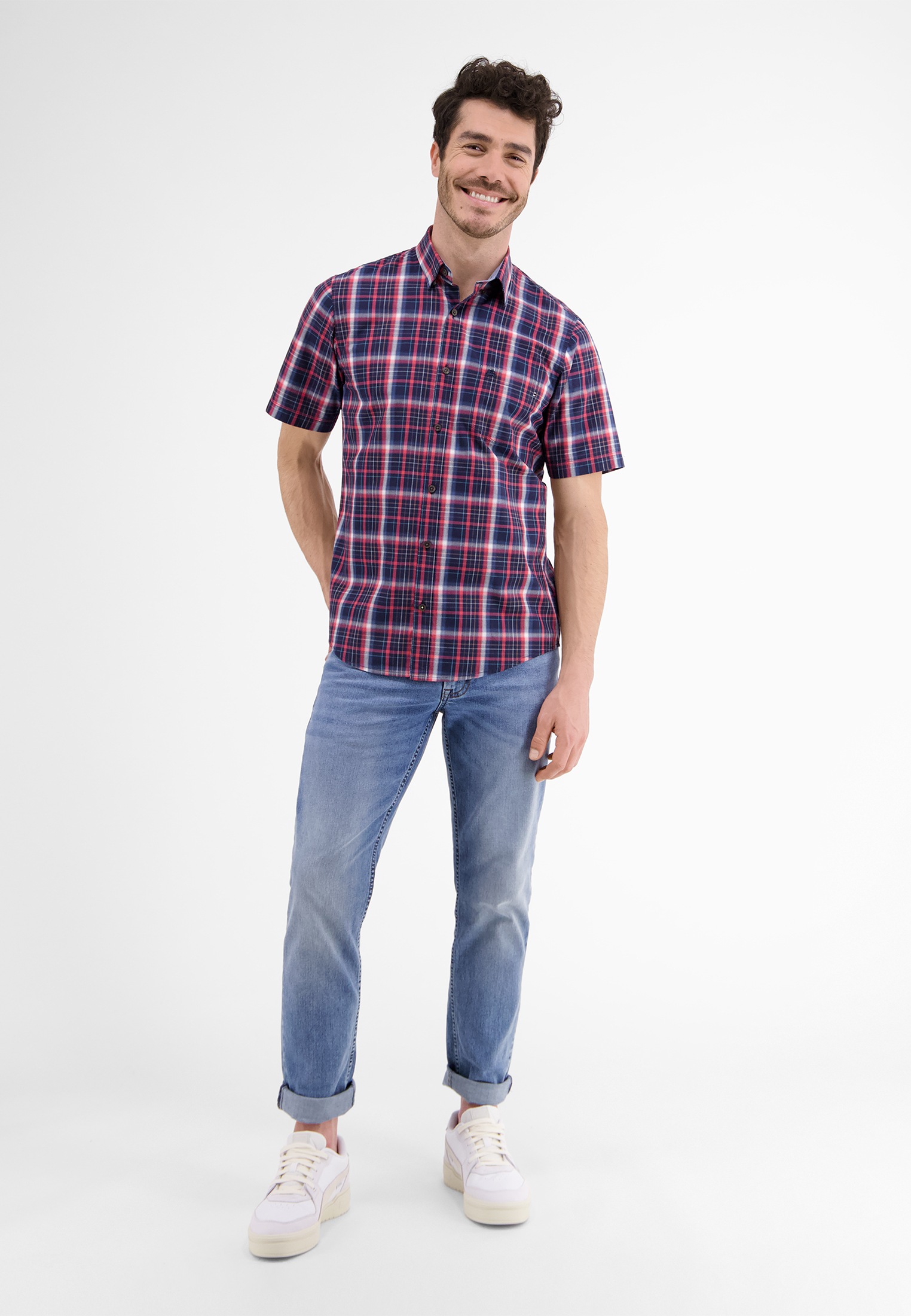 LERROS Kurzarmhemd »LERROS Halbarmhemd *Poplin Check*«