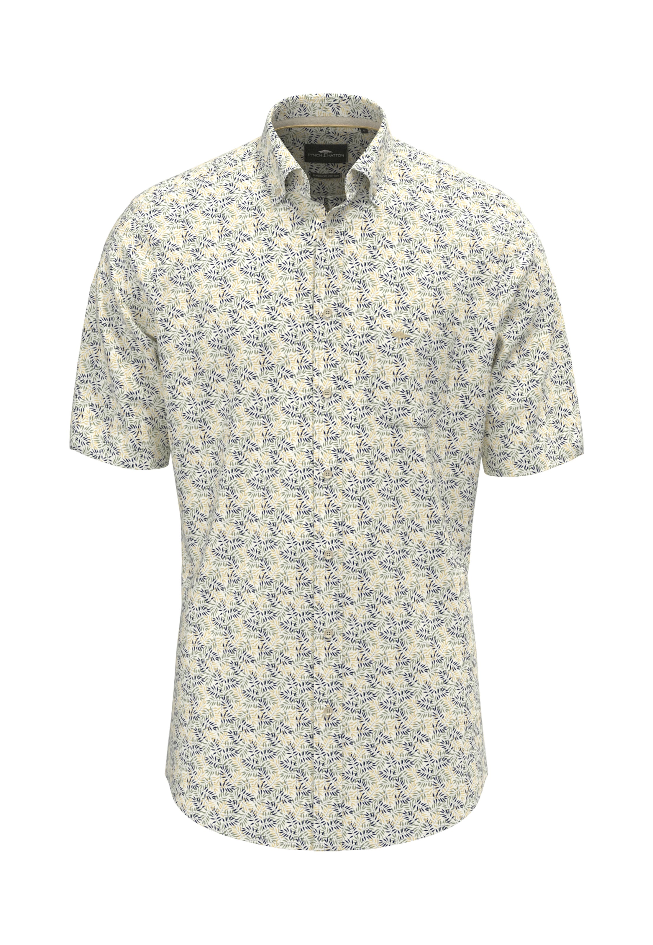FYNCH-HATTON Kurzarmhemd mit All-Over Print günstig online kaufen