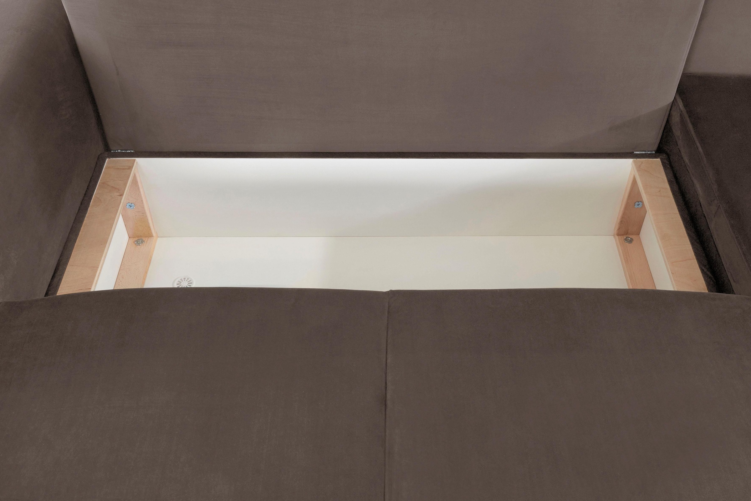 Guido Maria Kretschmer Home&Living Ecksofa »Györ«, L-Form, wahlweise mit Bettfunktion und Bettkasten incl. 2 Zierkissen