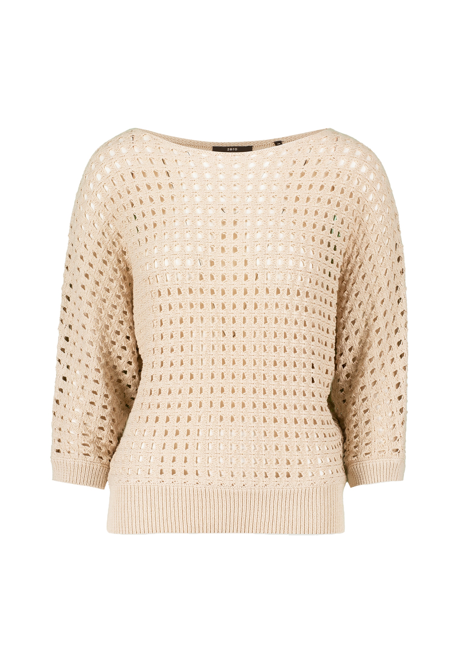Zero Strickpullover »zero Pullover mit Lochmuster«, (1 tlg.), Lochmuster