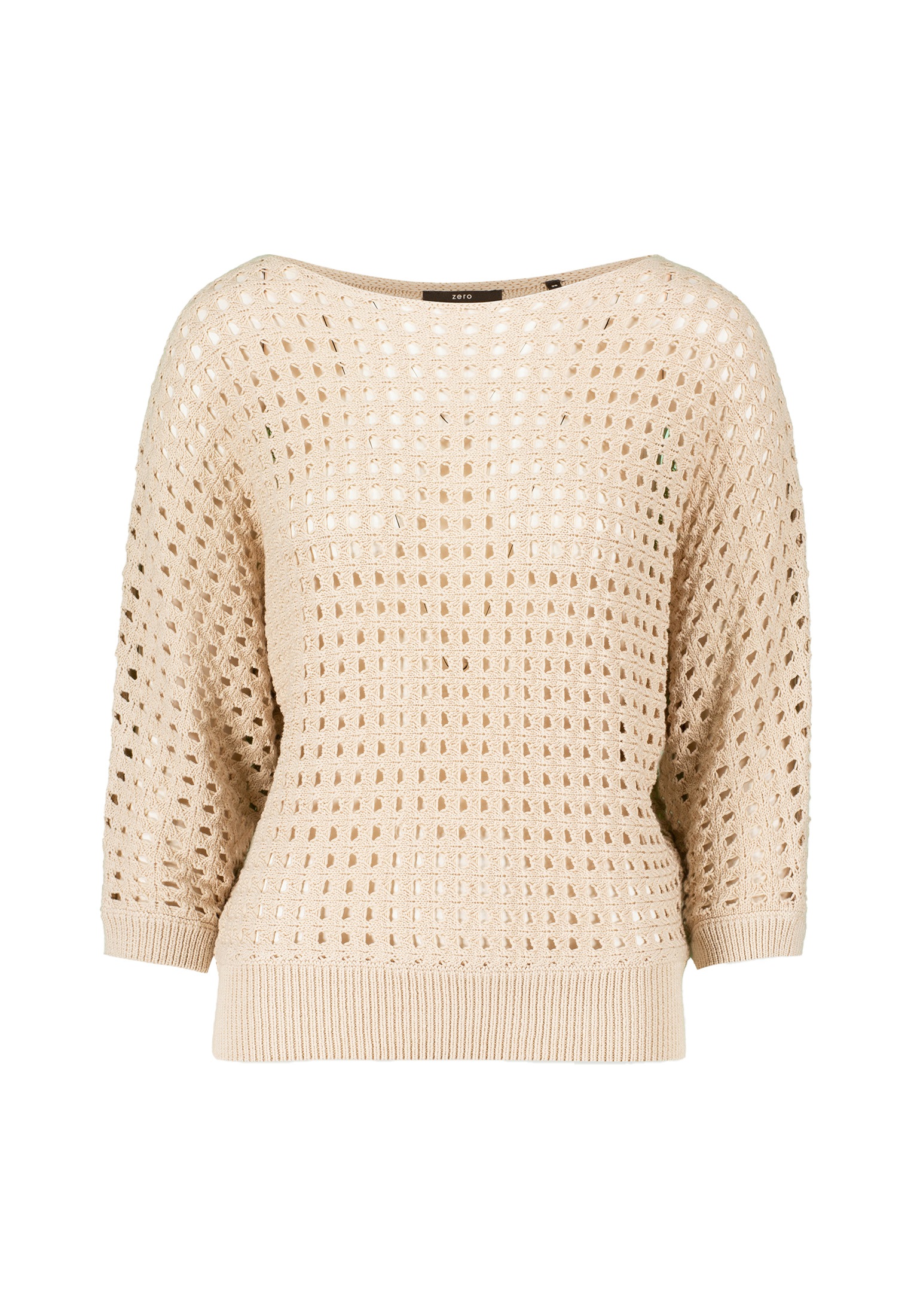 Zero Strickpullover "Damen Pullover mit Lochmuster" 1 Stk. tlg. Lochmuster günstig online kaufen