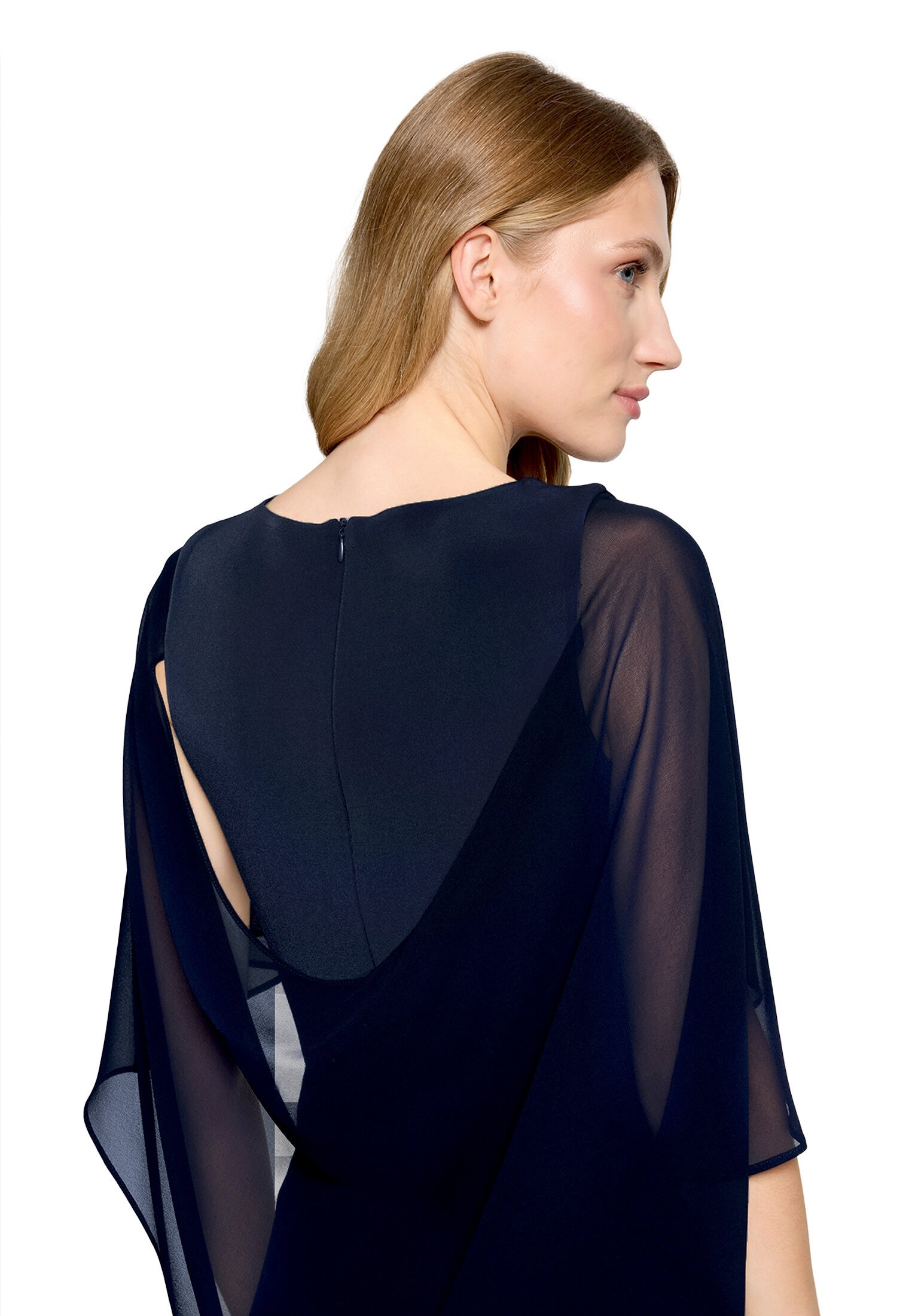 Vera Mont Cocktailkleid »Damen mit Raffung« Ohne Tasche Materialmix