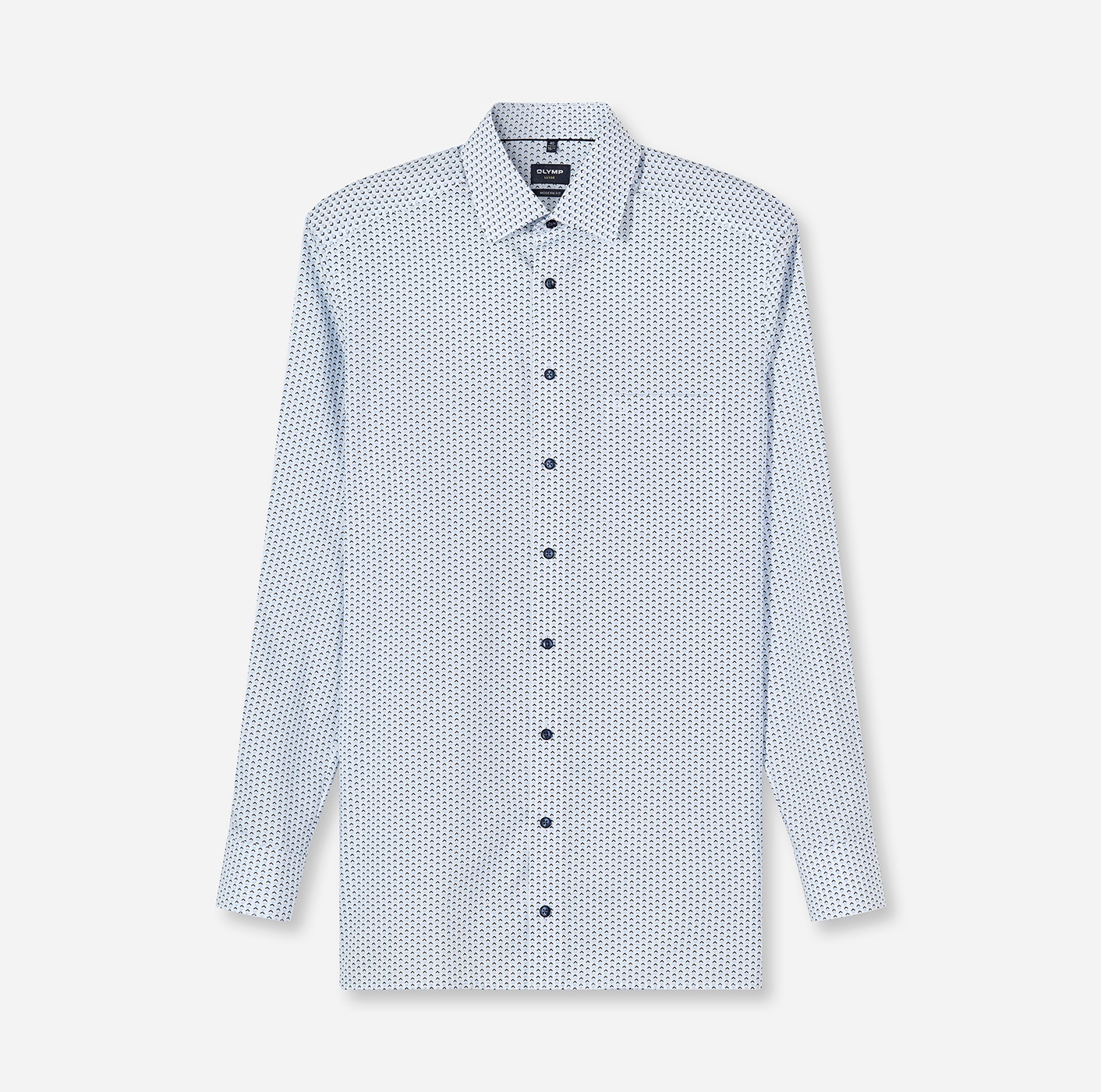 OLYMP Langarmhemd "Luxor" graphisches Muster, modern fit, Businesshemd, New günstig online kaufen