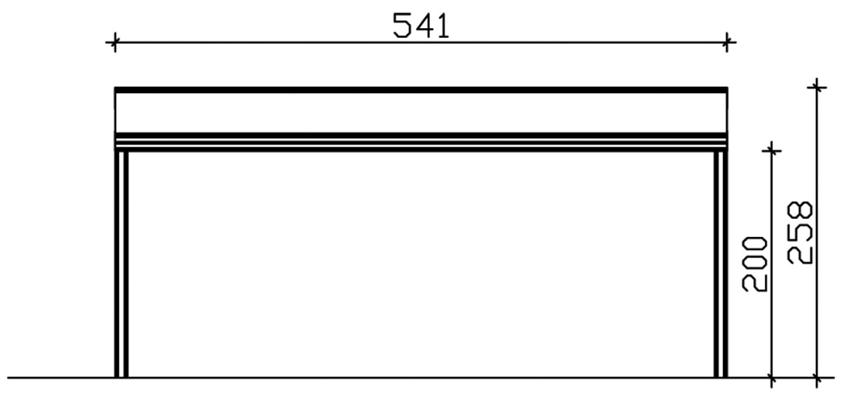 Skanholz Terrassendach »Genua«, 541 cm Breite, verschiedene Tiefe