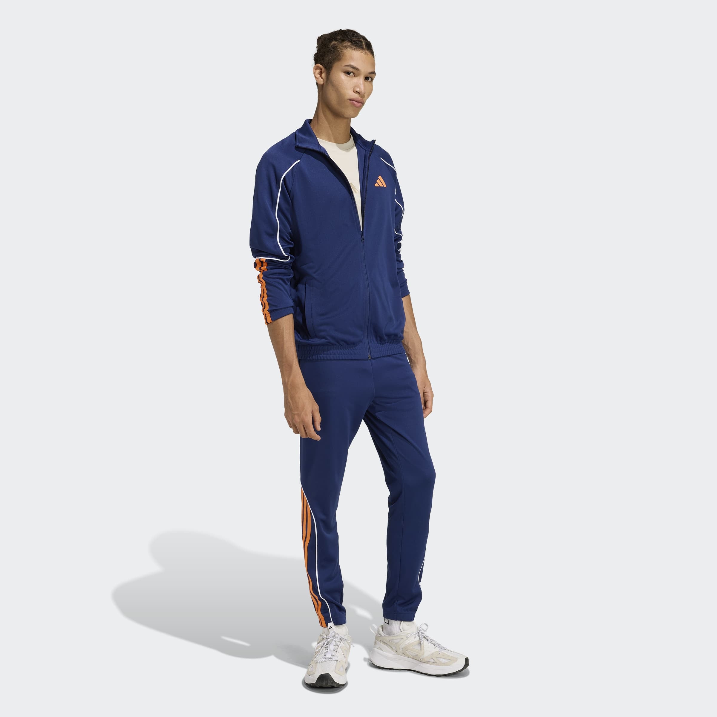 adidas Sportswear Trainingsanzug "STADIUM 3-STREIFEN" 2 tlg. zweiteiliges Set aus Jacke und Hose, aus leichtem Polyester