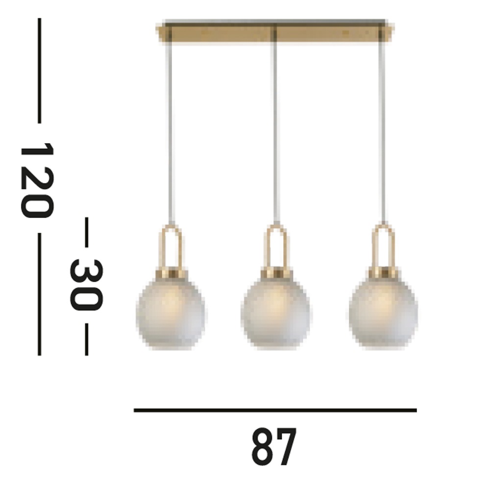 Searchlight Hängeleuchte »Hängeleuchte Snowdrop, 3-flammig«, 3 flammig, Leuchtmittel E27 | ohne Leuchtmittel, Säureglass-Optik