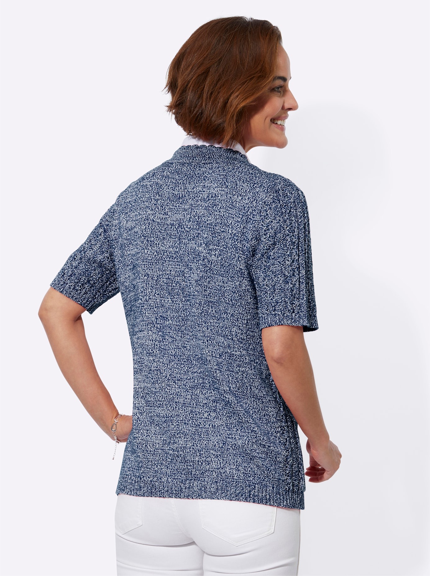 Classic Basics Ajourstrickjacke