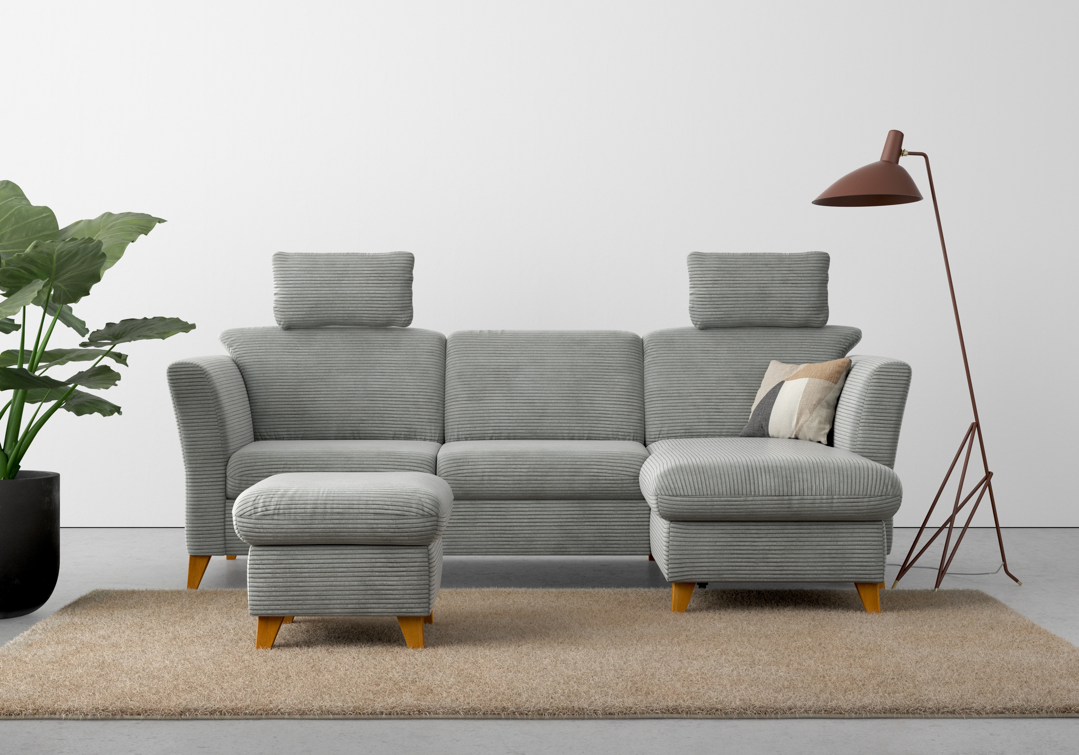 Home affaire Ecksofa "Trelleborg L-Form" optional Schlaffunktion und Bettkasten, inkl. Federkern-Polsterung