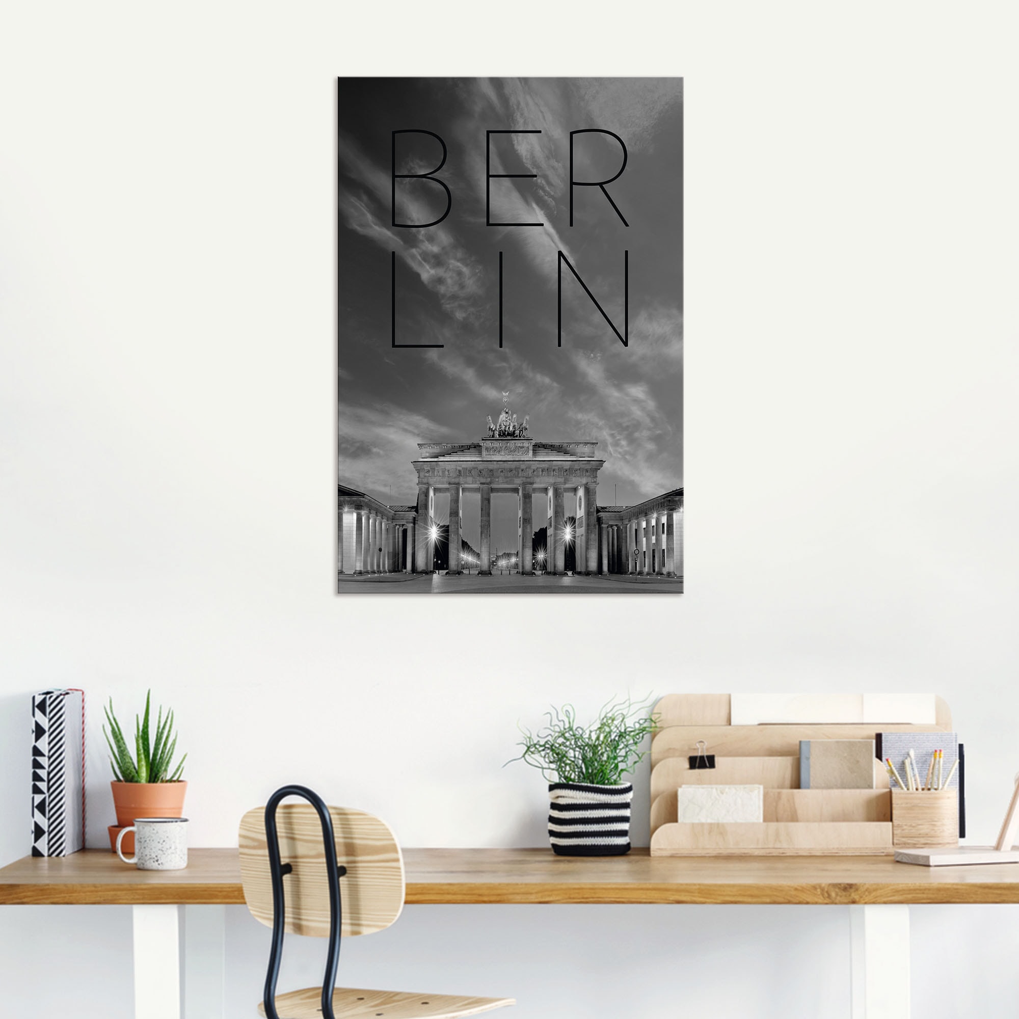 Artland Wandbild »Brandenburger Tor in Berlin«, Berlin, (1 St.), als Poster, Wandaufkleber in verschied. Größen