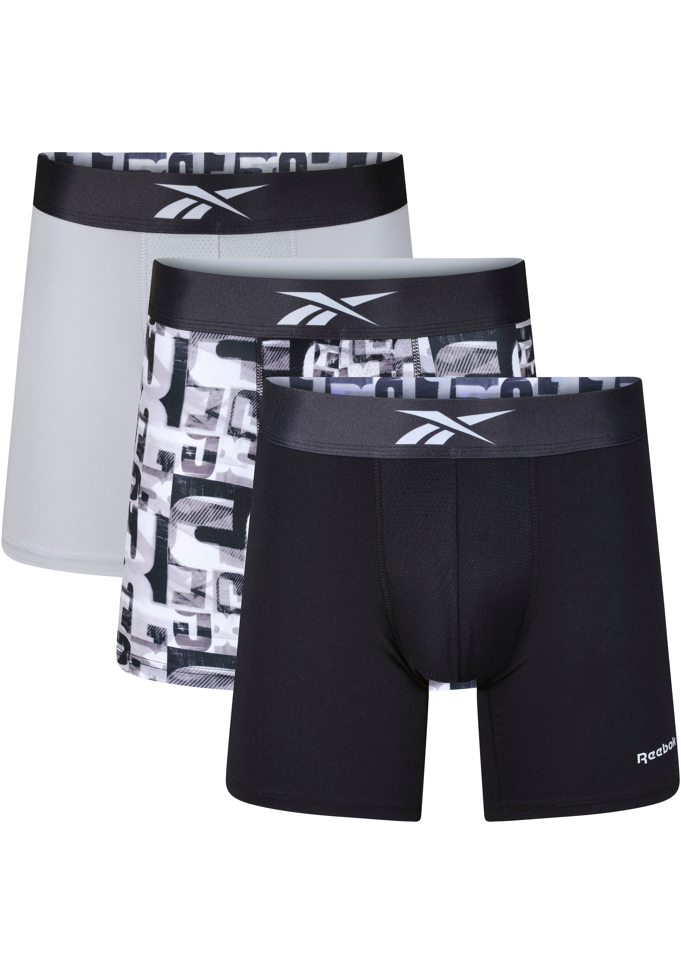Reebok Boxer "SHAND", basic, bequem, weich, mit Logo, breiter Bund, mit Mus günstig online kaufen