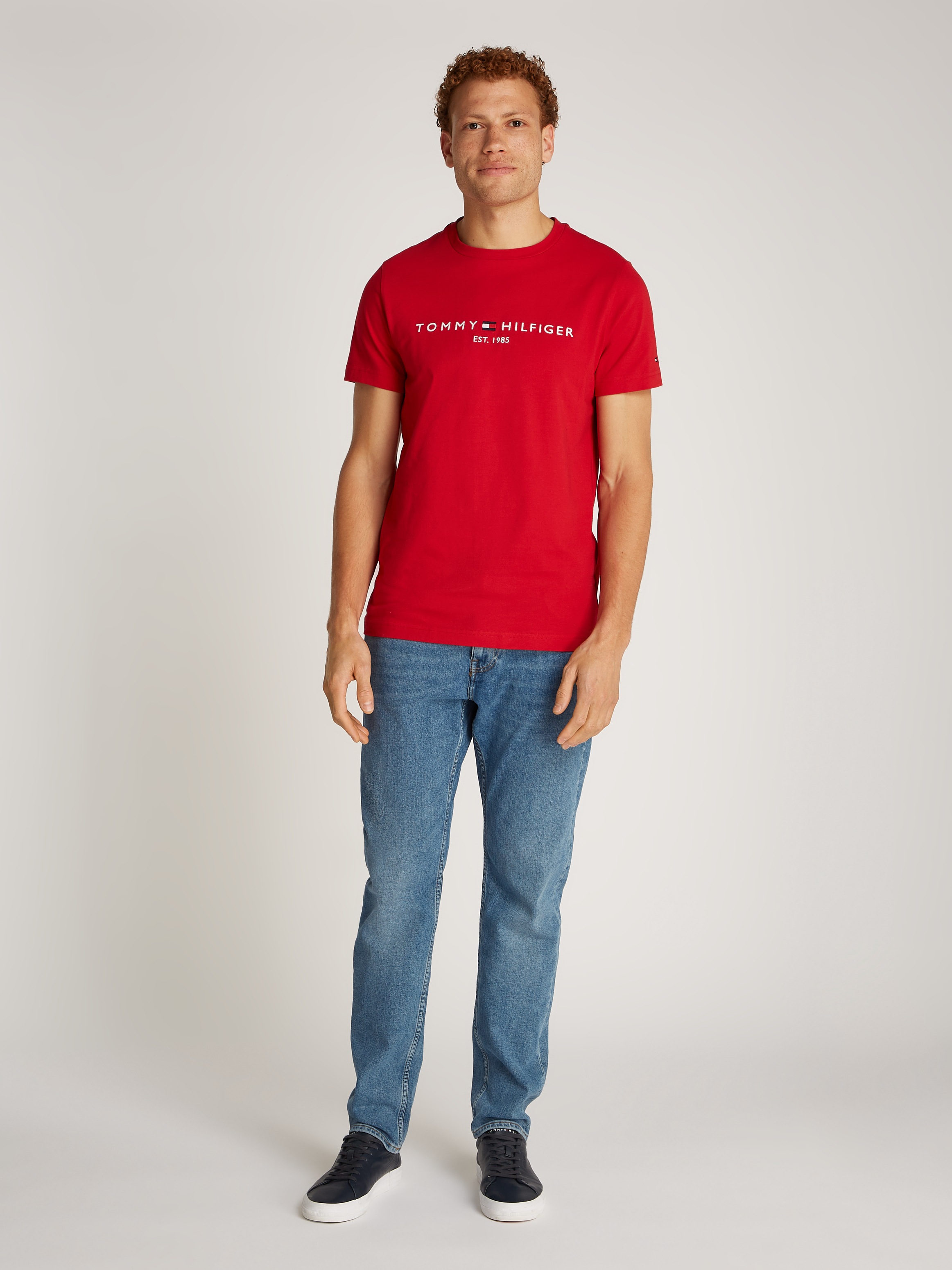 Tommy Hilfiger T-Shirt »TOMMY LOGO TEE«, aus reiner, nachhaltiger Baumwolle