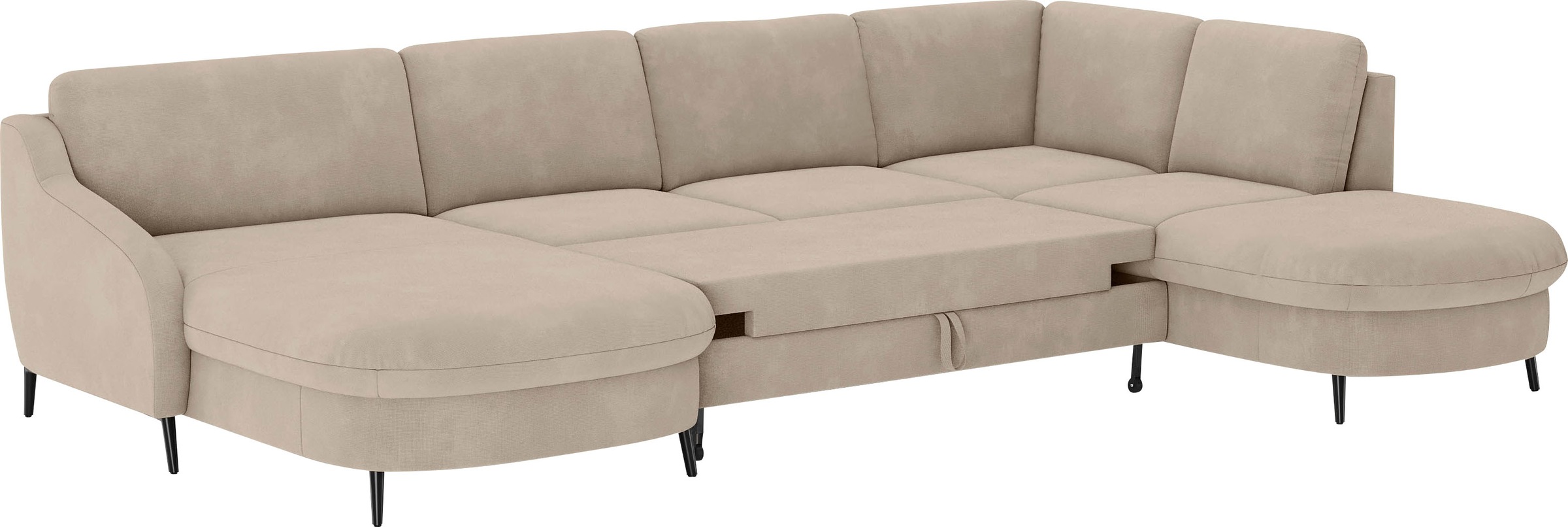 sit&more Wohnlandschaft »Soul U-Form«, wahlweise mit Bettfunktion und Bettkasten oder Schubkasten
