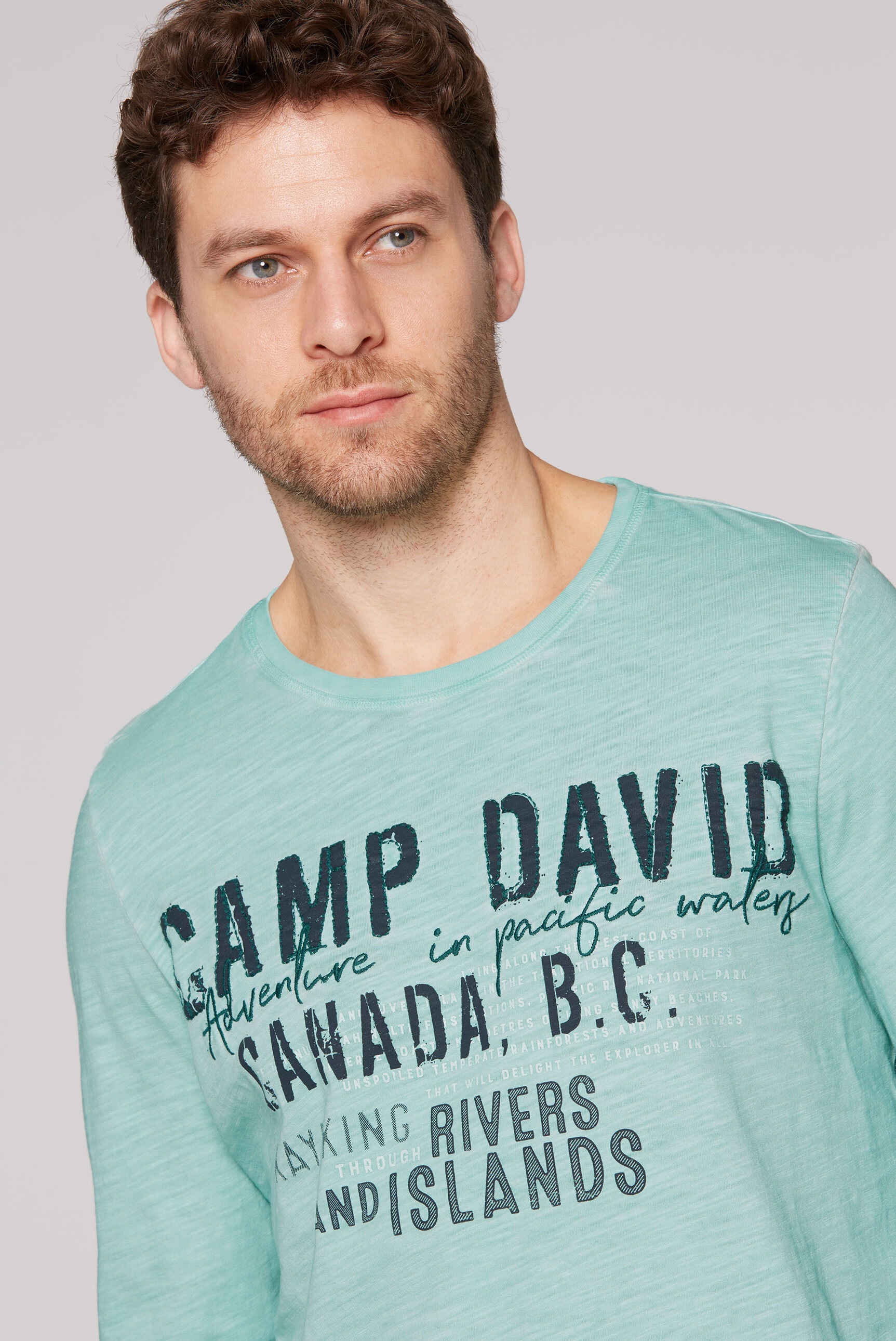 CAMP DAVID Rundhalsshirt, aus Baumwolle