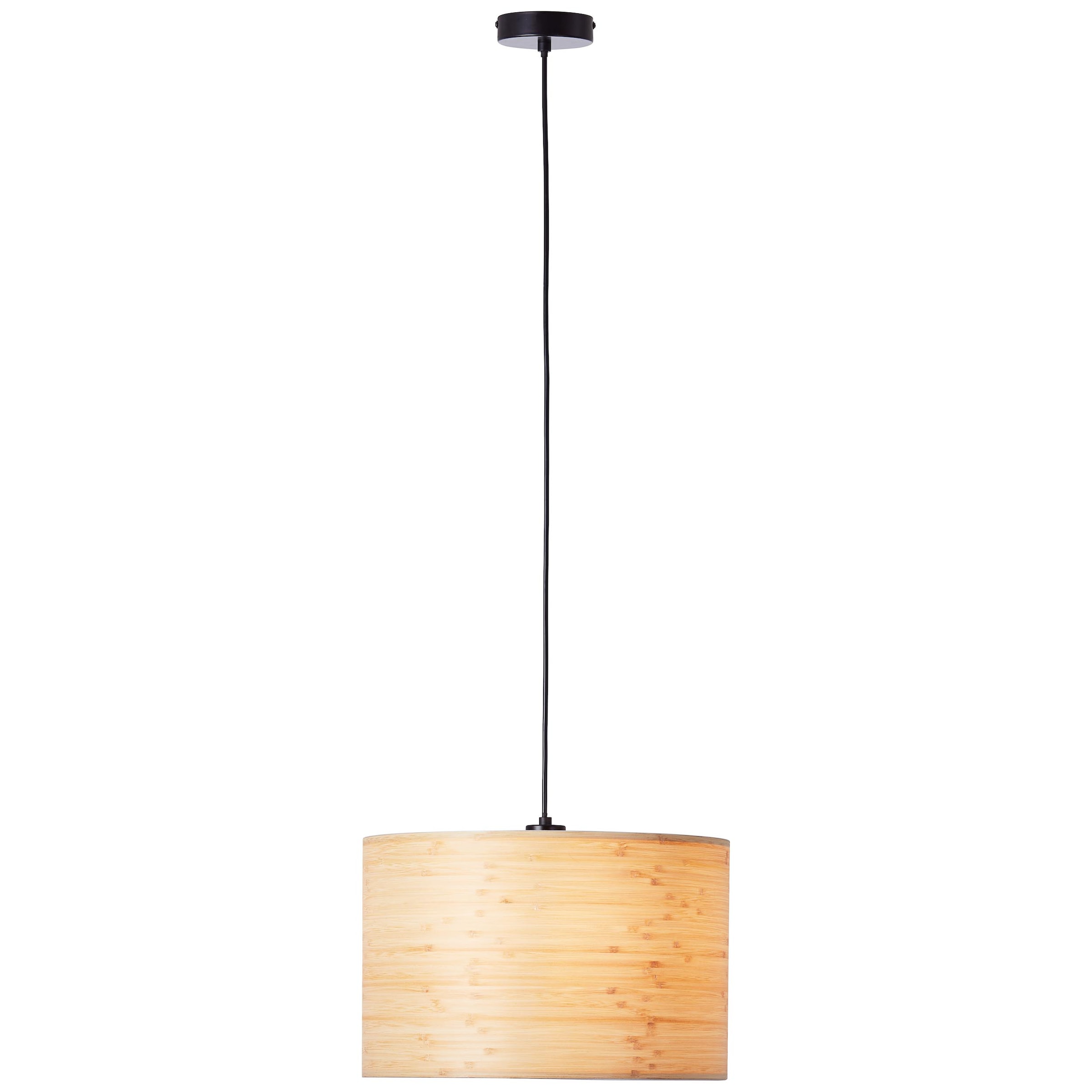 Brilliant Pendelleuchte »Romm«, 1 flammig, Leuchtmittel E27 | ohne Leuchtmittel, 35cm holz hell/schwarz