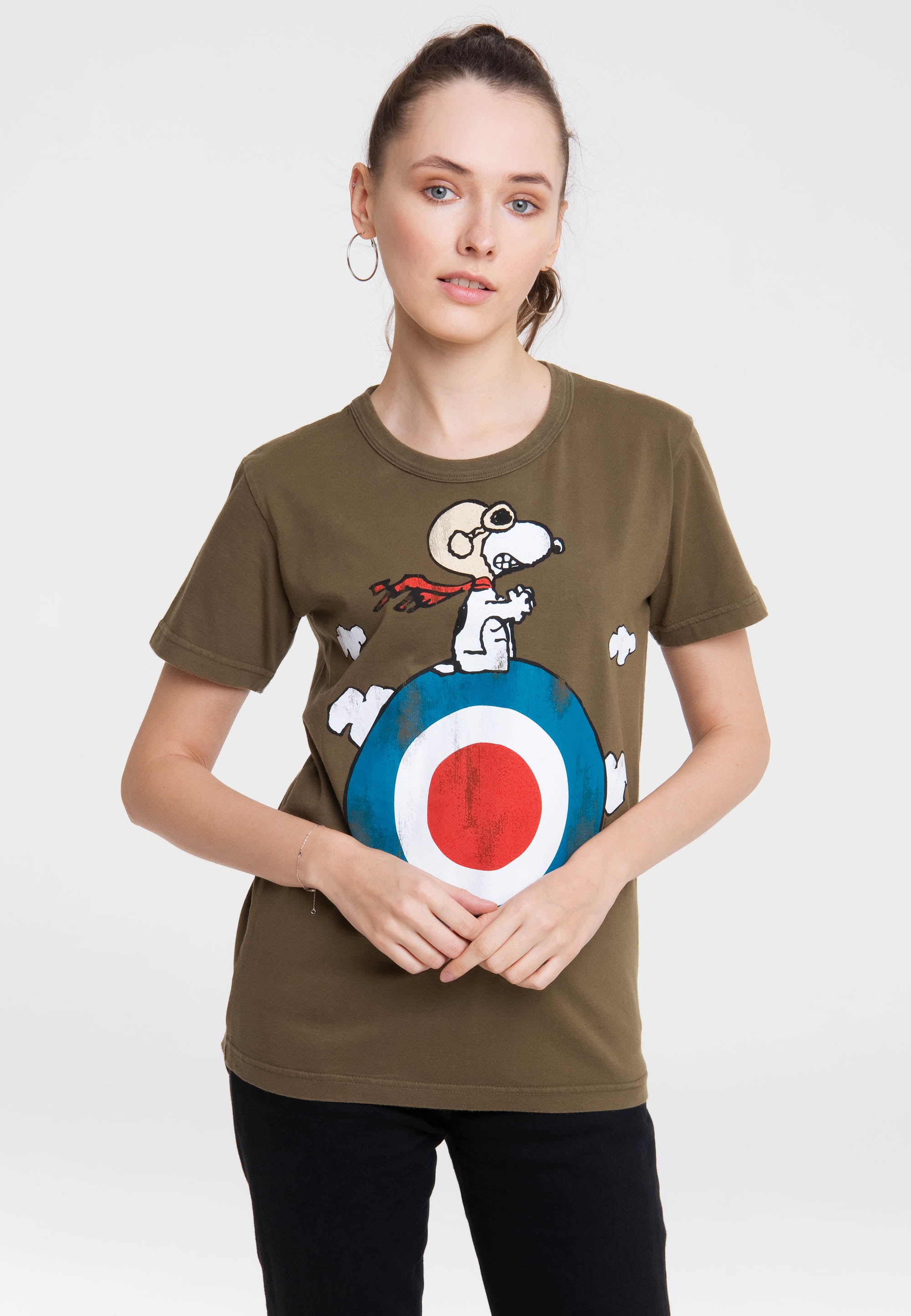 LOGOSHIRT T-Shirt »Peanuts online lizenziertem - BAUR | mit bestellen Snoopy«, Print