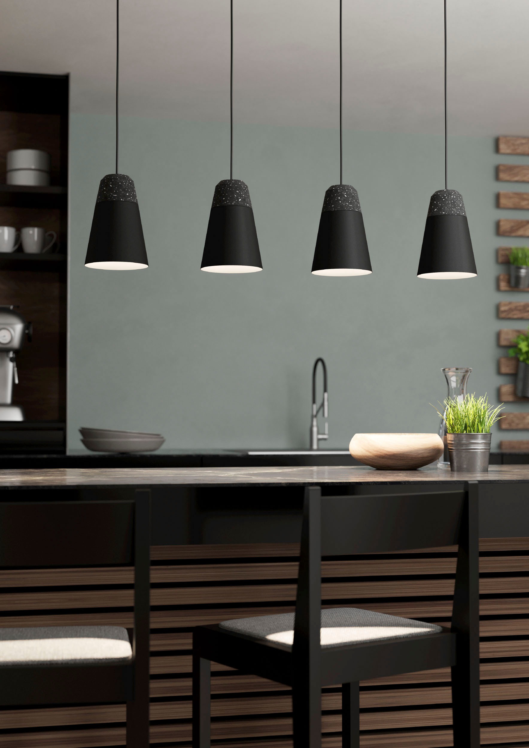 EGLO Hängeleuchte »CANTERRAS« E27 1 Stk. Hängeleuchte in schwarz aus Stahl  -  exkl. E27 - 40W