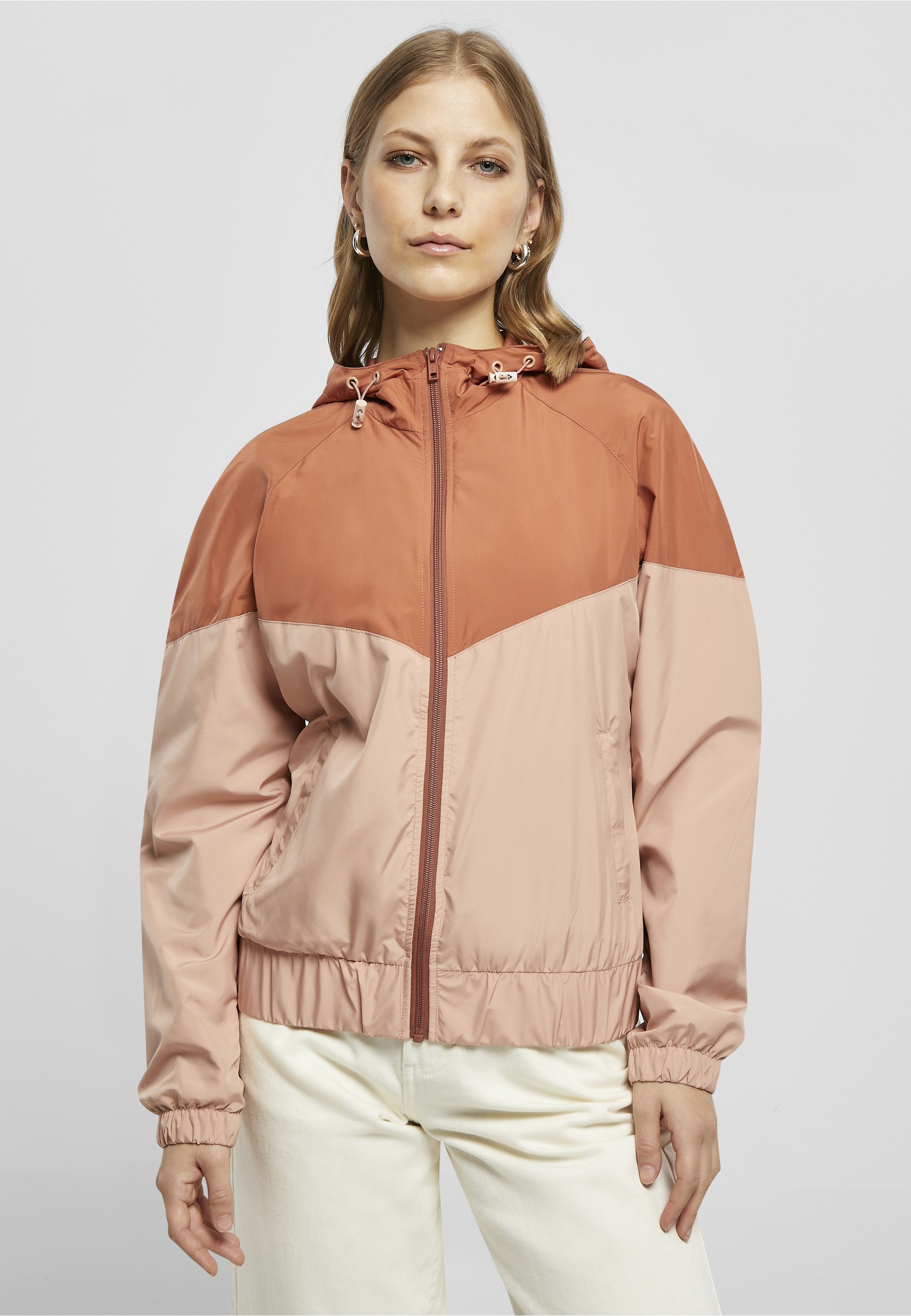 URBAN CLASSICS Anorak »Urban Classics Damen Ladies Arrow Windbreaker« 1 Stk. tlg. mit Kapuze
