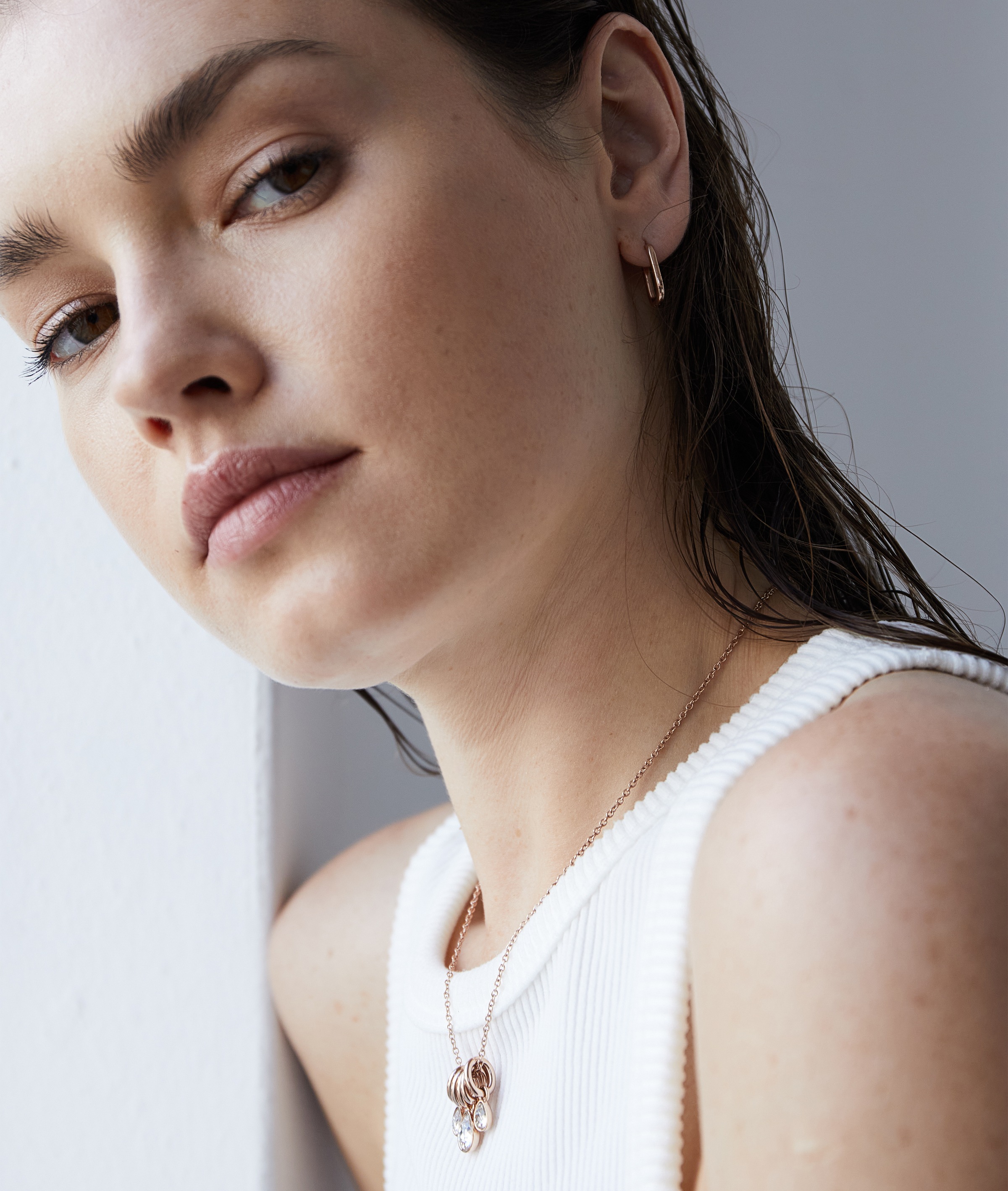 Echtzeit Kette mit Anhänger »Schmuck Geschenk Edelstahl Halskette Like Diamonds Tropfen«, mit Glasstein