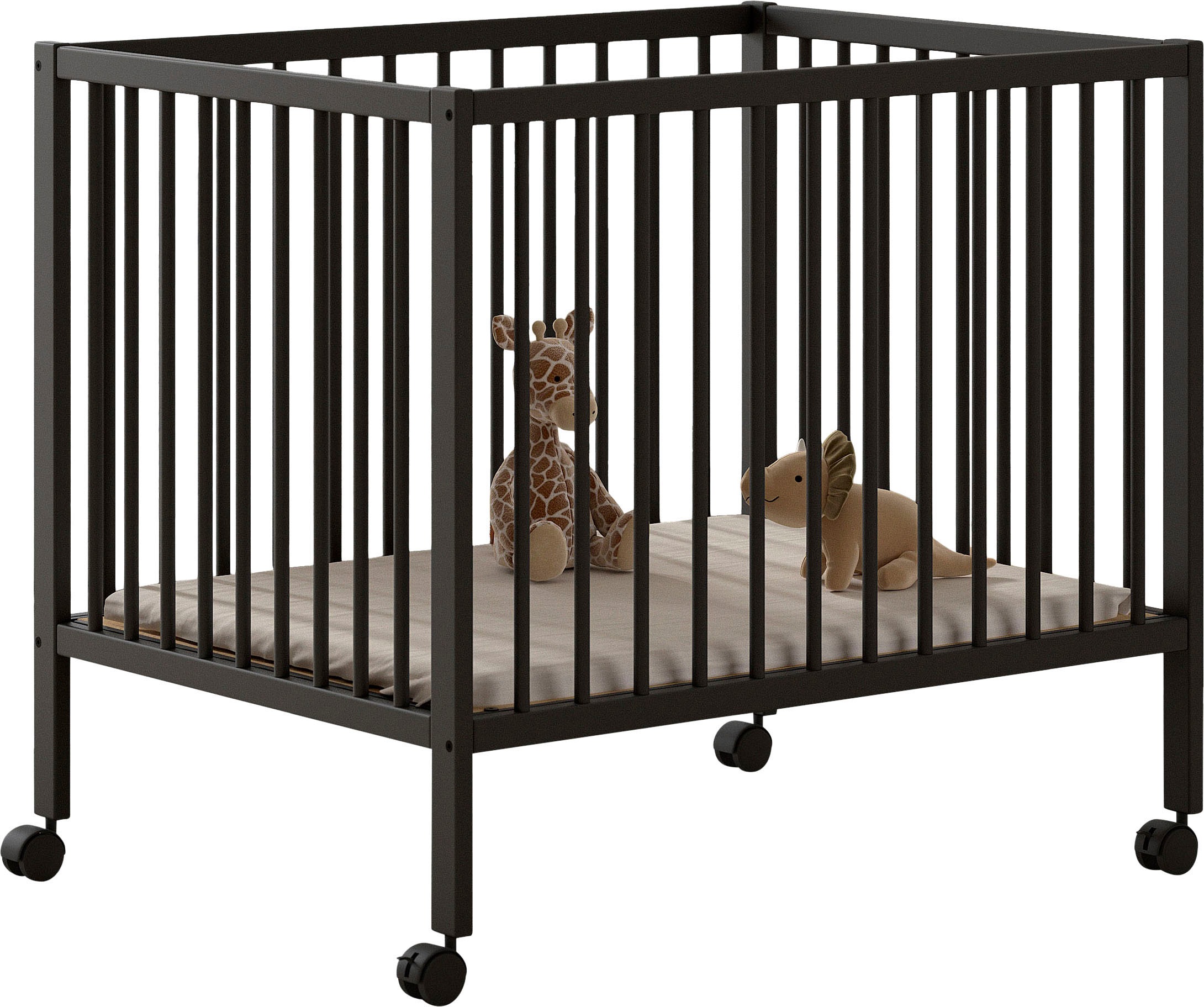 Vipack Laufgitter »Dino auf Rollen mit 2 Bremsen, universell einsetzbar, Made in Europe« bis 15 kg hochwertig verarbeitet, Buche massiv, verschiedene Farben erhältlich