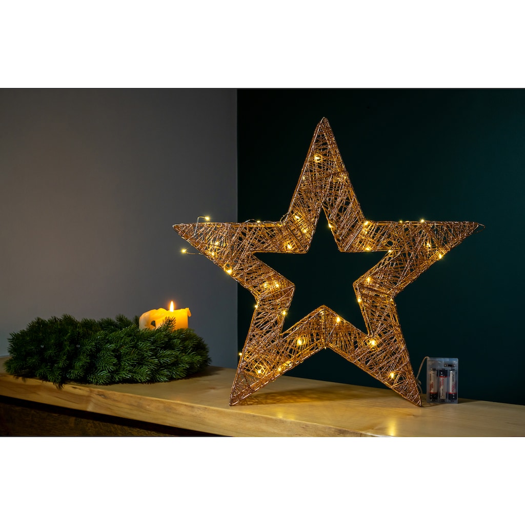 Star-Max LED Stern »Weihnachtsstern, Weihnachtsdeko«, 40 flammig-flammig, nur für den Innenbereich