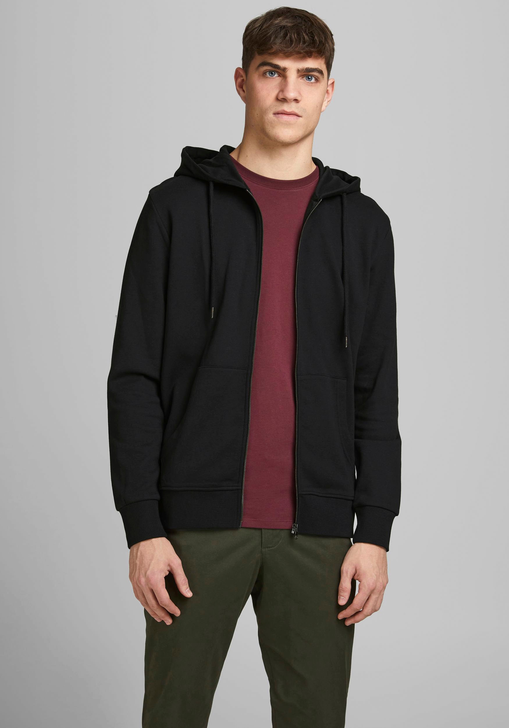 Jack & Jones Kapuzensweatjacke JJEBASIC Hoodie günstig online kaufen
