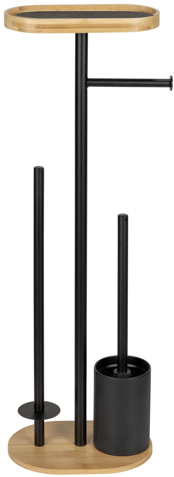 WENKO WC-Garnitur »Pomarolo« aus Bambus | Stahl