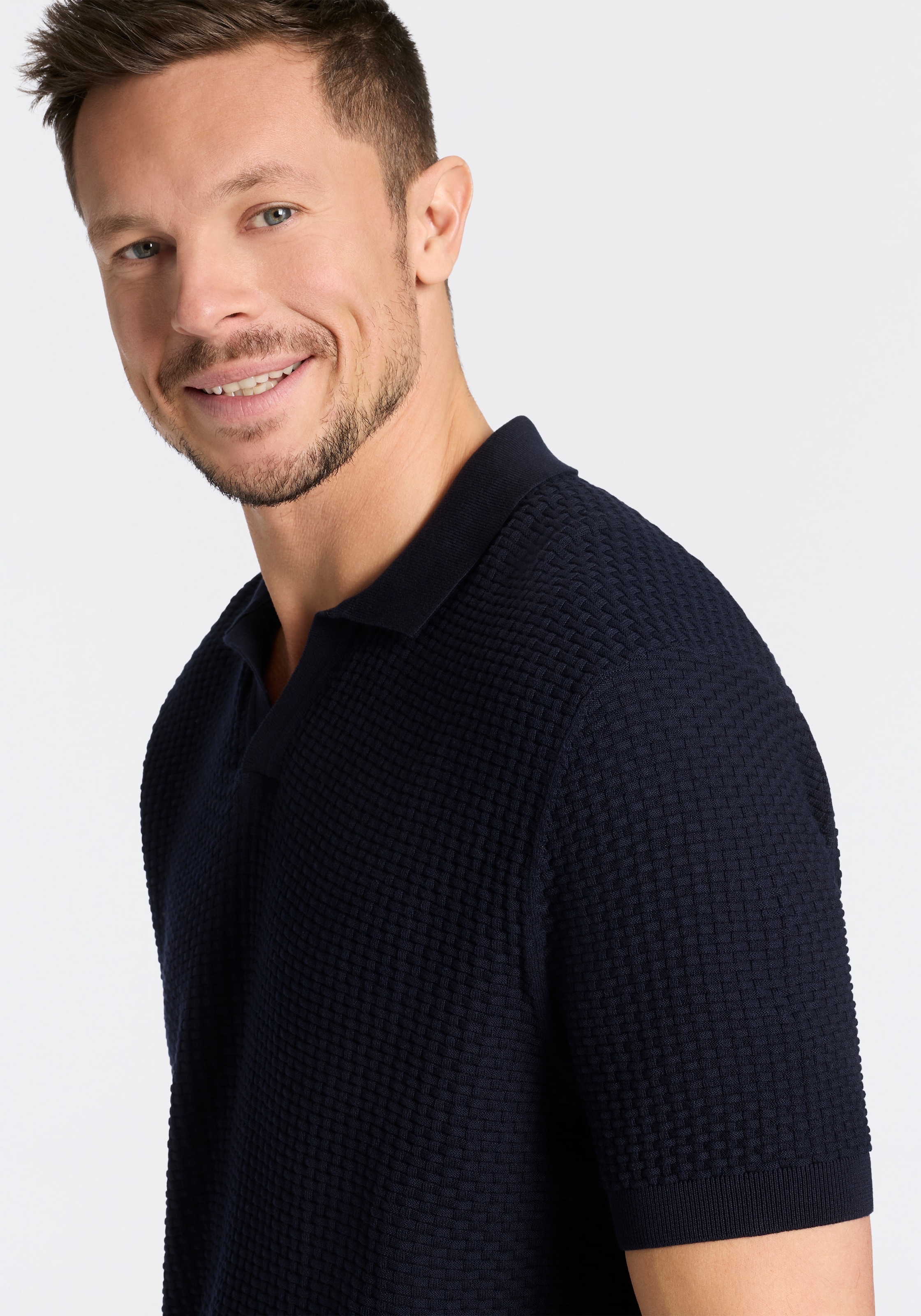 BOSS Kurzarmpullover »H-Natalo« mit Polokragen, regular fit