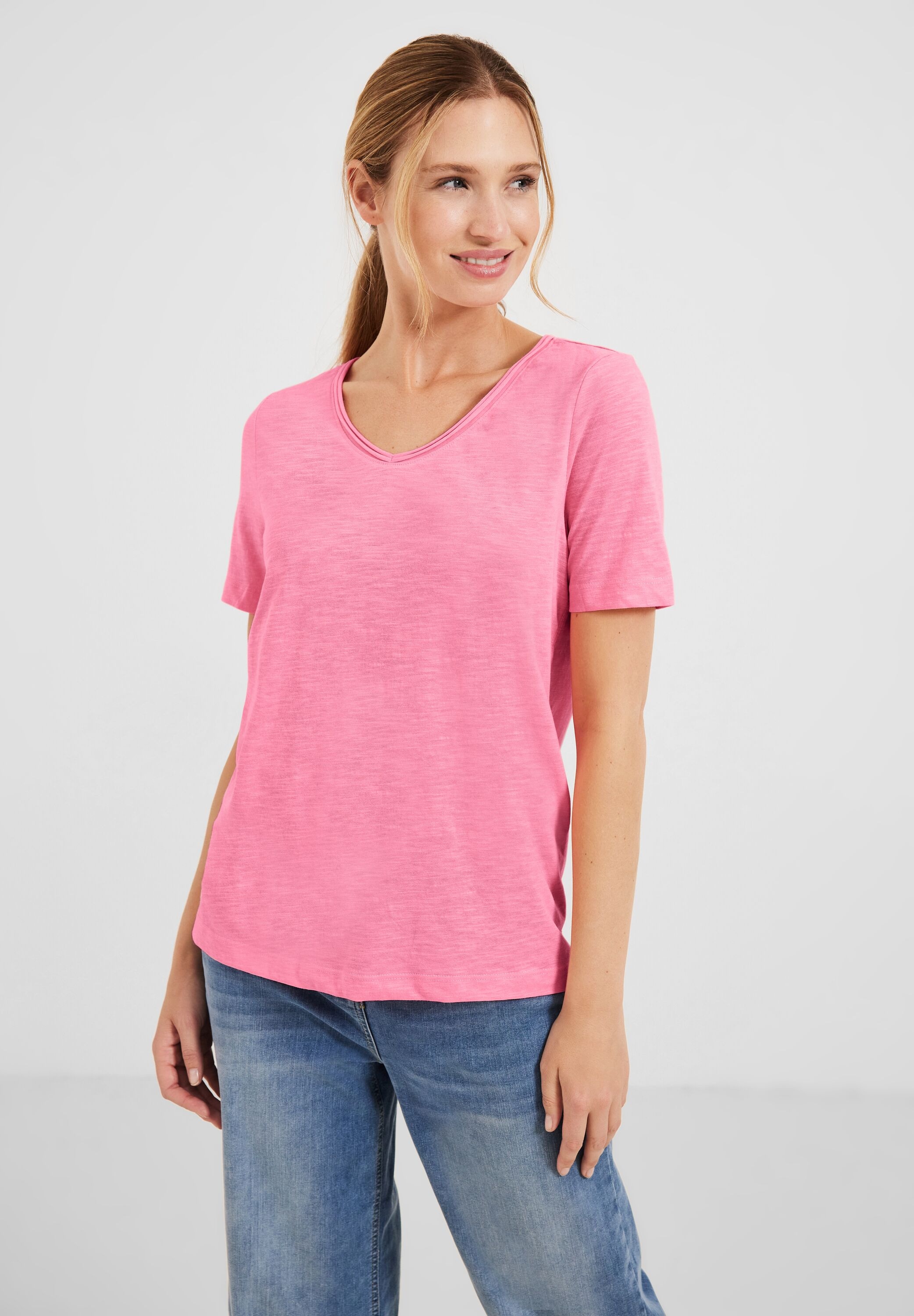 BAUR in | kaufen Unifarbe T-Shirt, Cecil