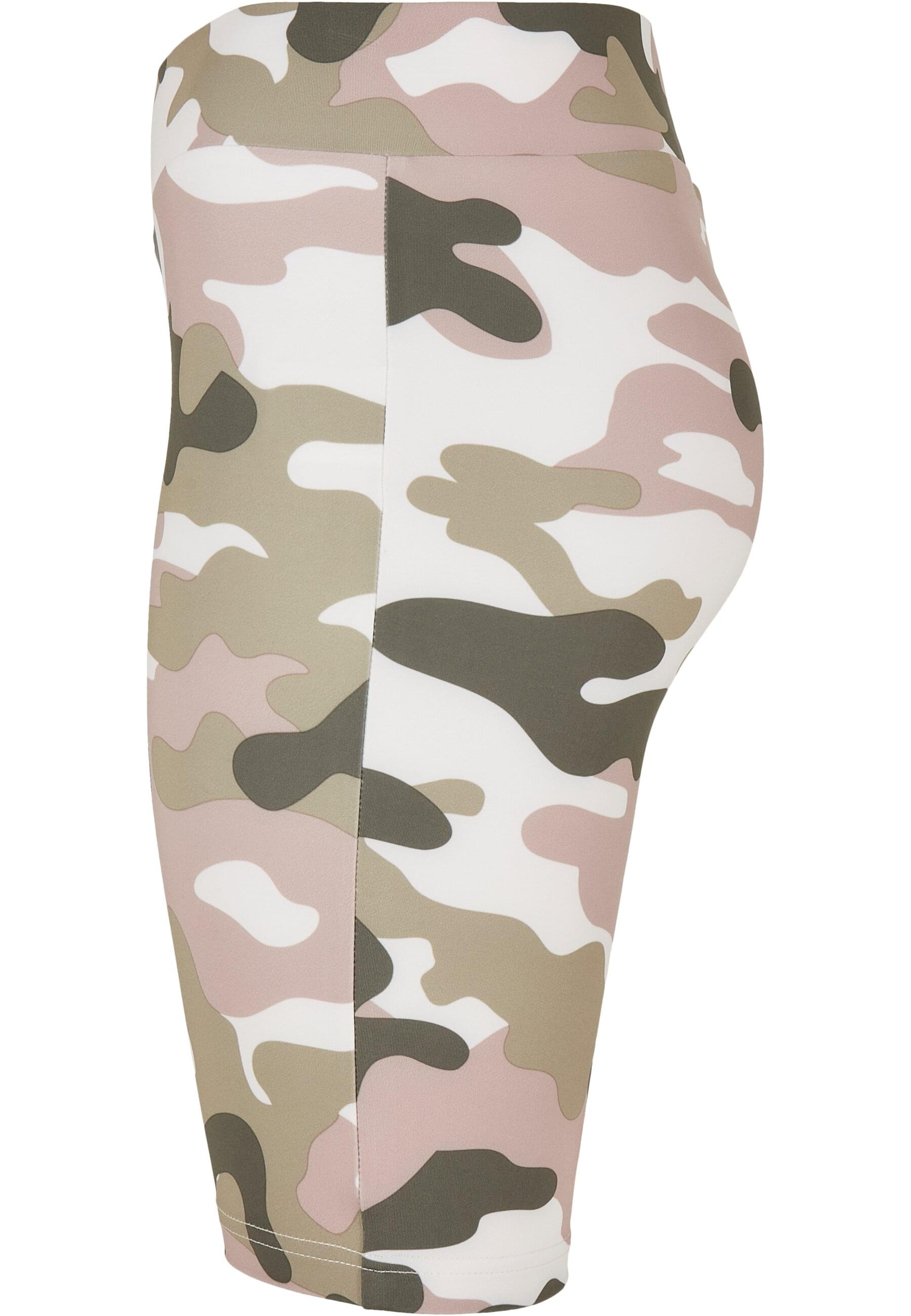 URBAN CLASSICS Stoffhose »Urban Classics Damen Ladies High Waist Camo Tech Cycle Shorts«, (1 tlg.)