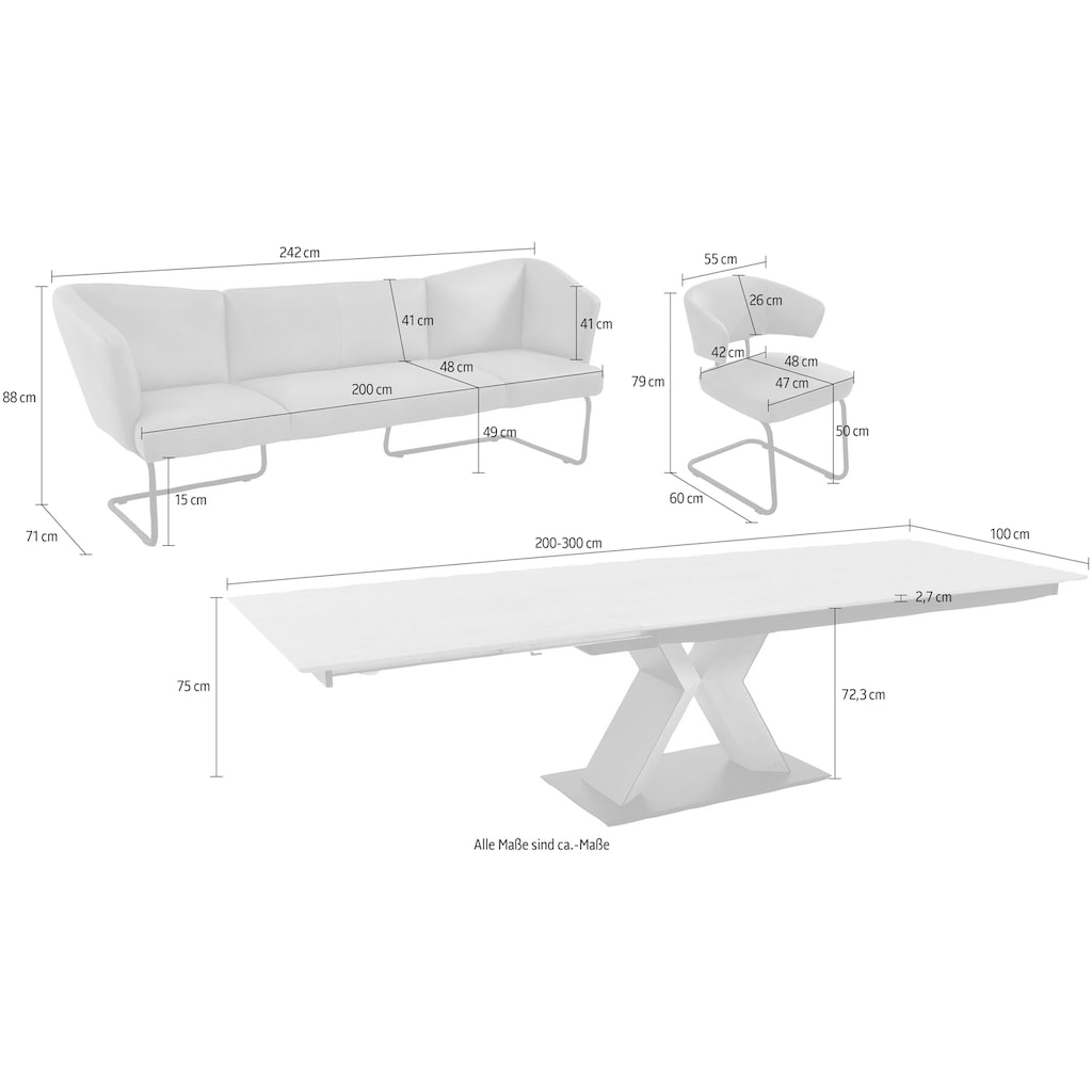 K+W Komfort & Wohnen Essgruppe »Mikkado Tube«, (6 tlg.)