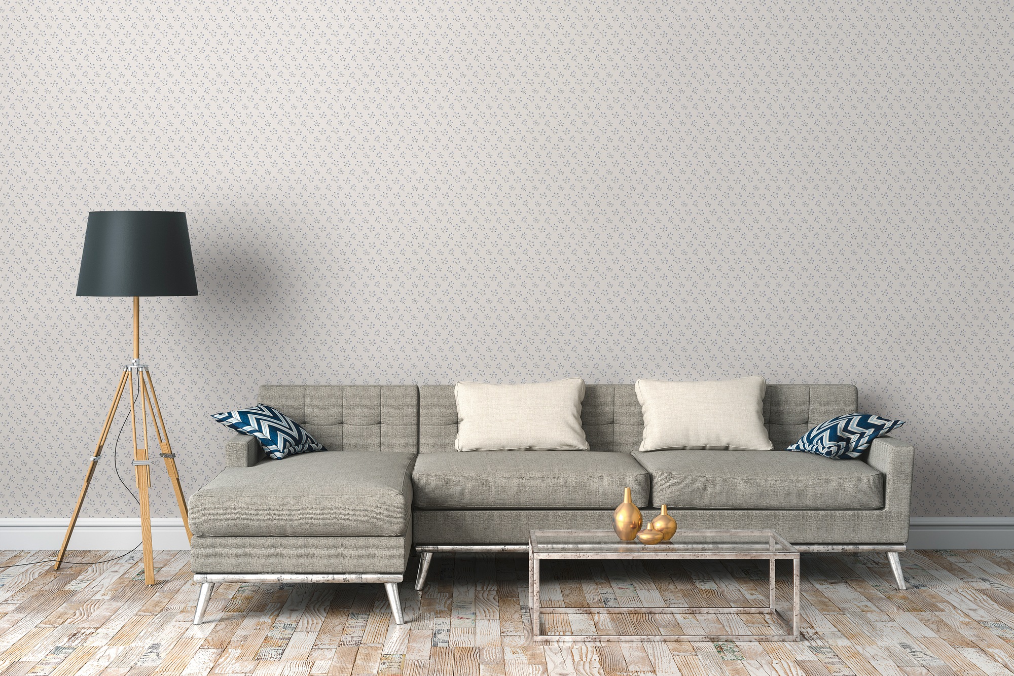 A.S. Création Vliestapete »Florale Landhaustapete«, matt-gemustert-neutral, Blümchen-Tapete Zierlich Tapeten Wohnzimmer Schlafzimmer Küche Design