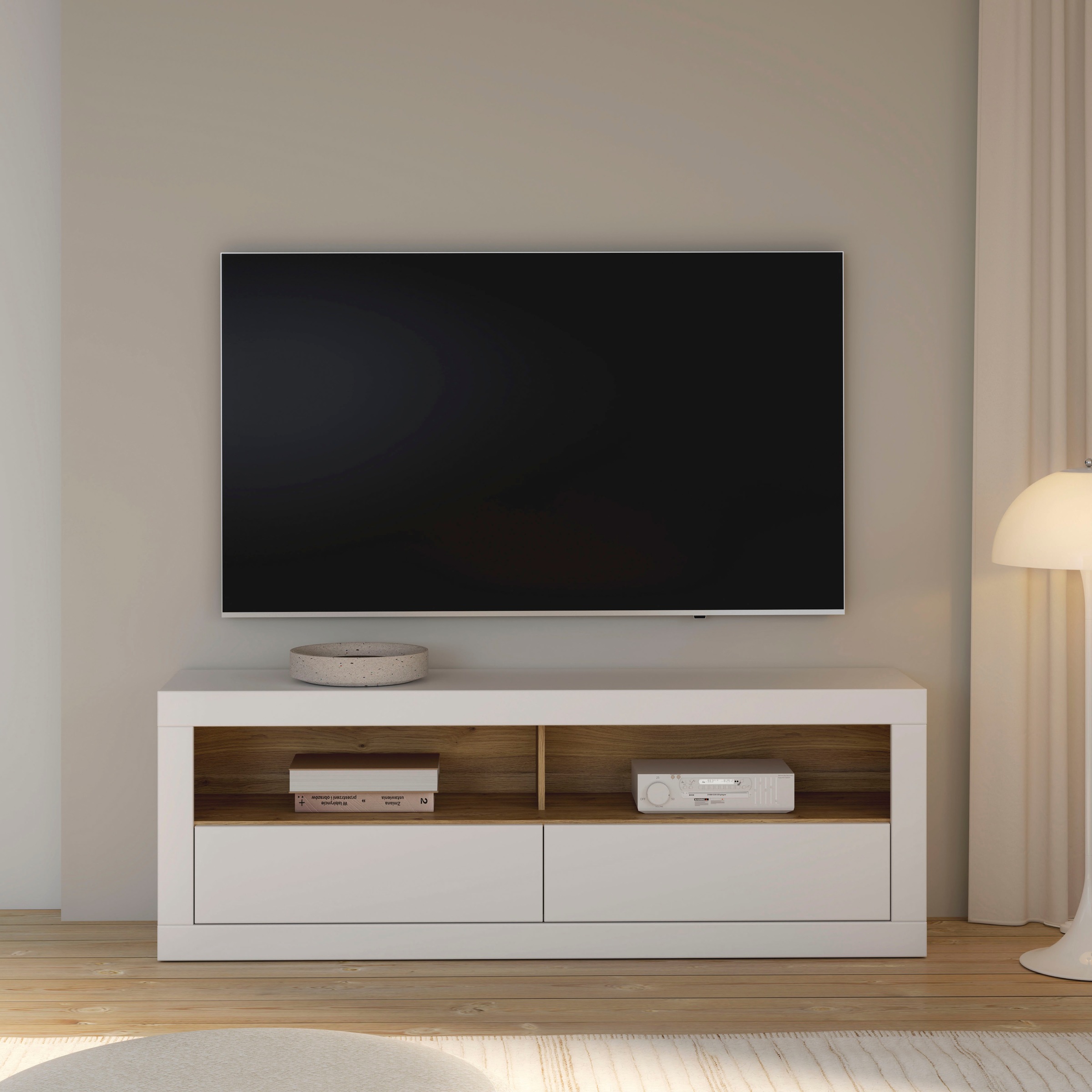 FORTE Lowboard "LefkadasTV-Board, TV-Schrank", TV-Board, Schubkästen, Push günstig online kaufen