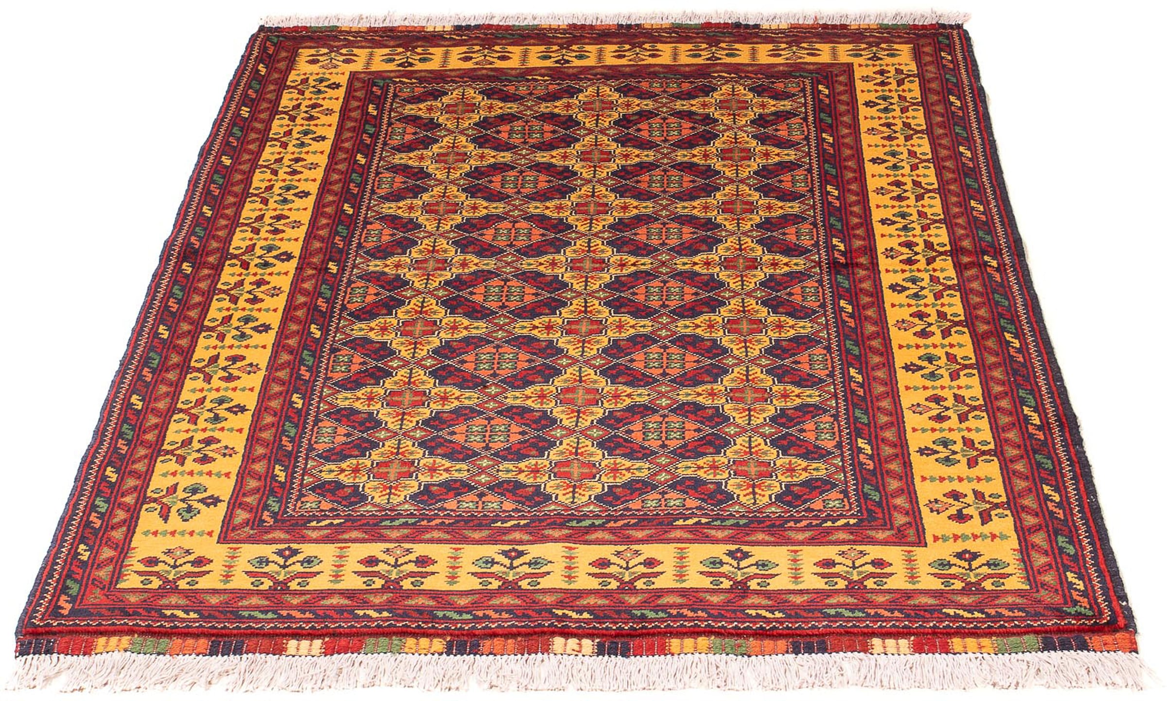 Orientteppich »Afghan - Buchara - 208 x 90 cm - mehrfarbig«, rechteckig, 7 mm Höhe,...