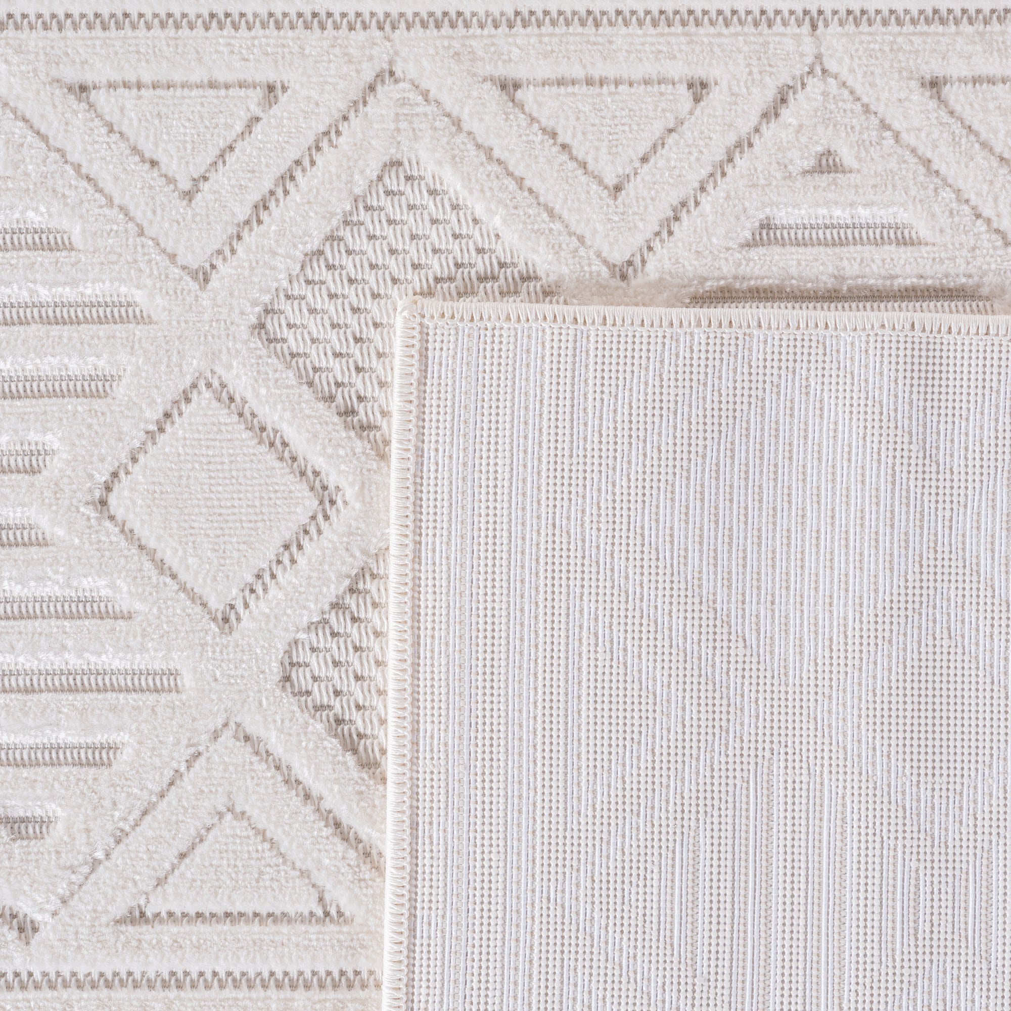 Ayyildiz Teppiche Teppich »DOHA 1652«, rechteckig, 4 mm Höhe, Läufer, 3D Hoch-Tief-Effekt, weicher Kurzflor, In- und Outdoor