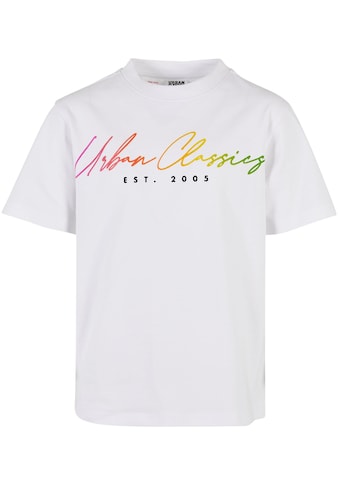 T-Shirt »Urban Classics Herren Boys Script Logo Tee«, (1 tlg.)