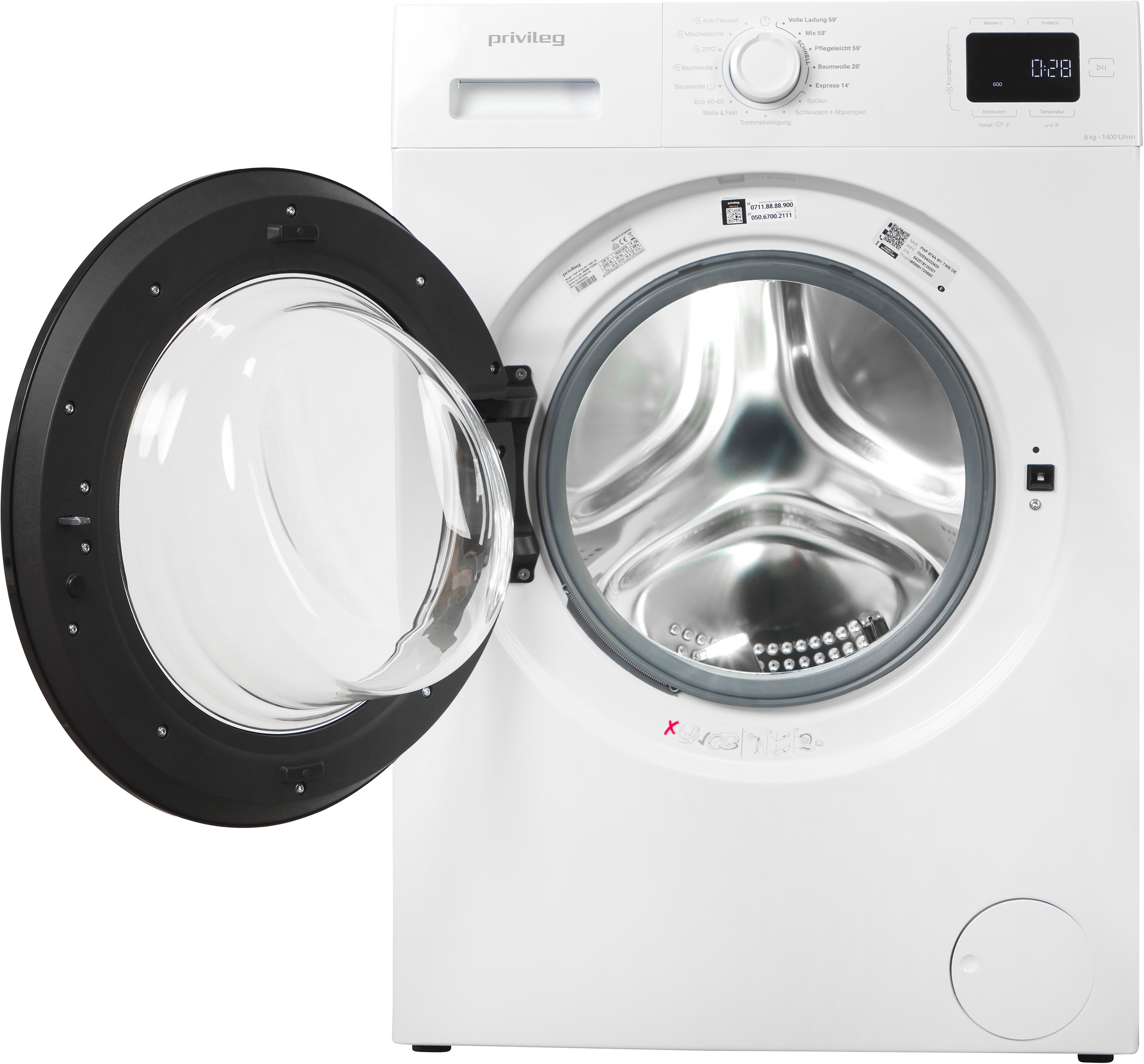 Privileg Waschmaschine MY TIME "PWF 874A MY TIME DE" 8 1400 Quick Cycles – günstig online kaufen