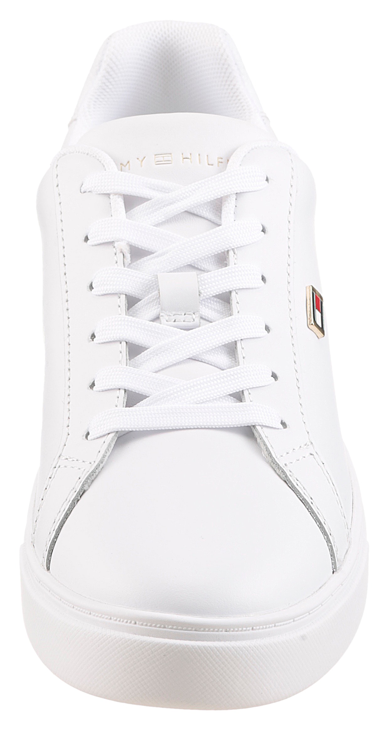 Tommy Hilfiger Sneaker »FLAG COURT SNEAKER«, Schnürschuh, Halbschuh, Freizeitschuh mit TH-Logo