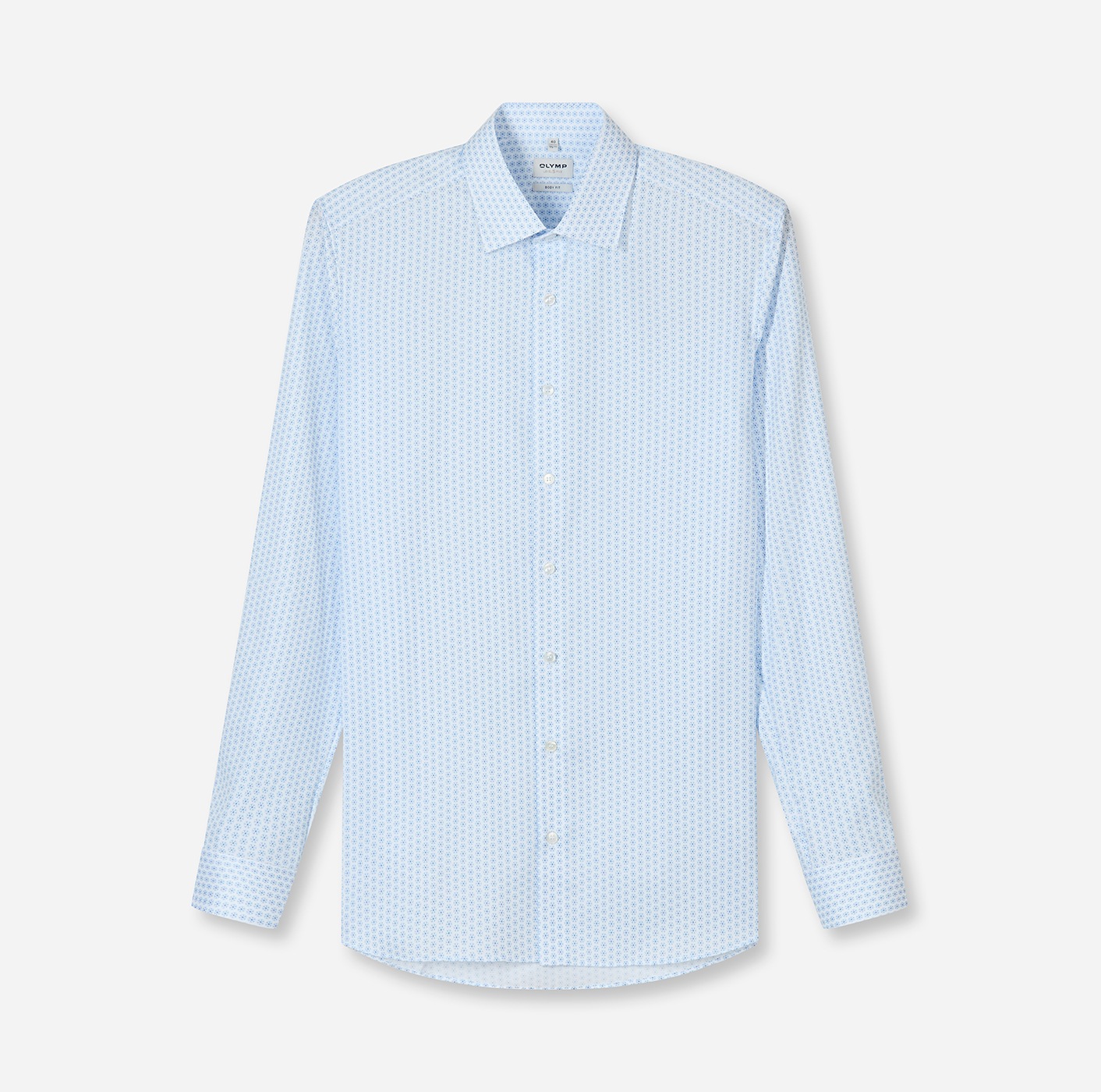 OLYMP Langarmhemd »Level Five« Businesshemd, boby fit,  Kentkragen, gemustert