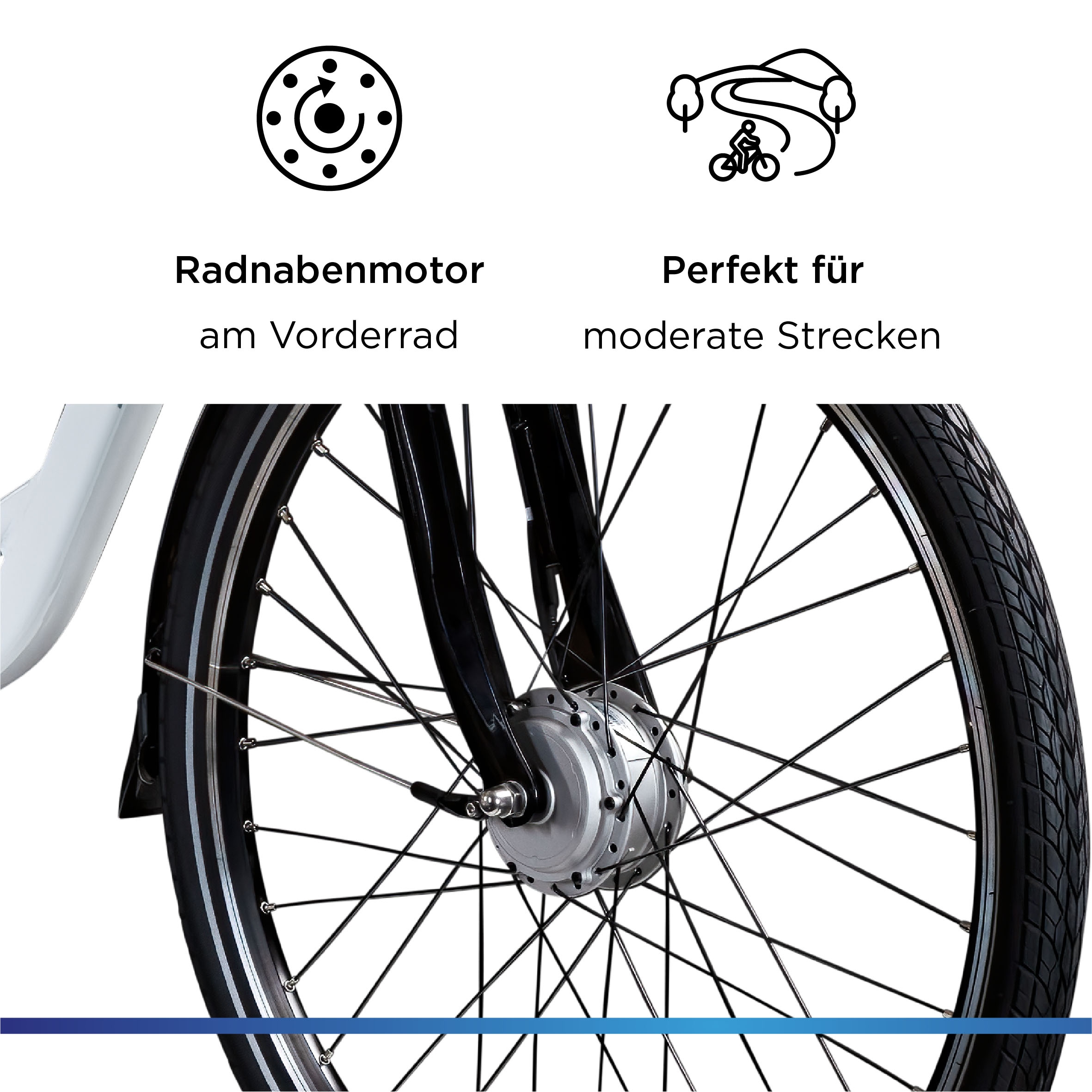 Zündapp E-Bike »Z502«, 7 Gang, Frontmotor 250 W
