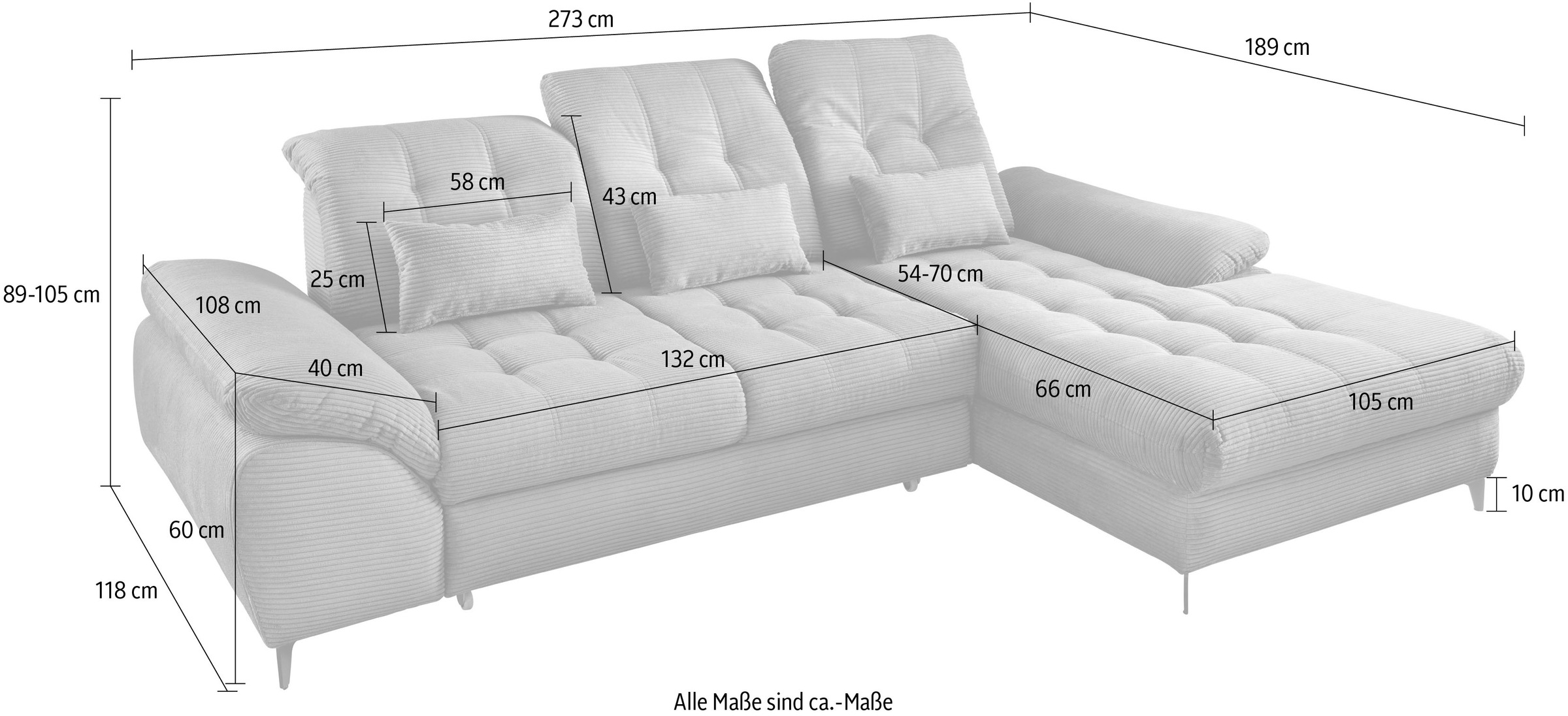 Home affaire Wohnlandschaft »Delphino«