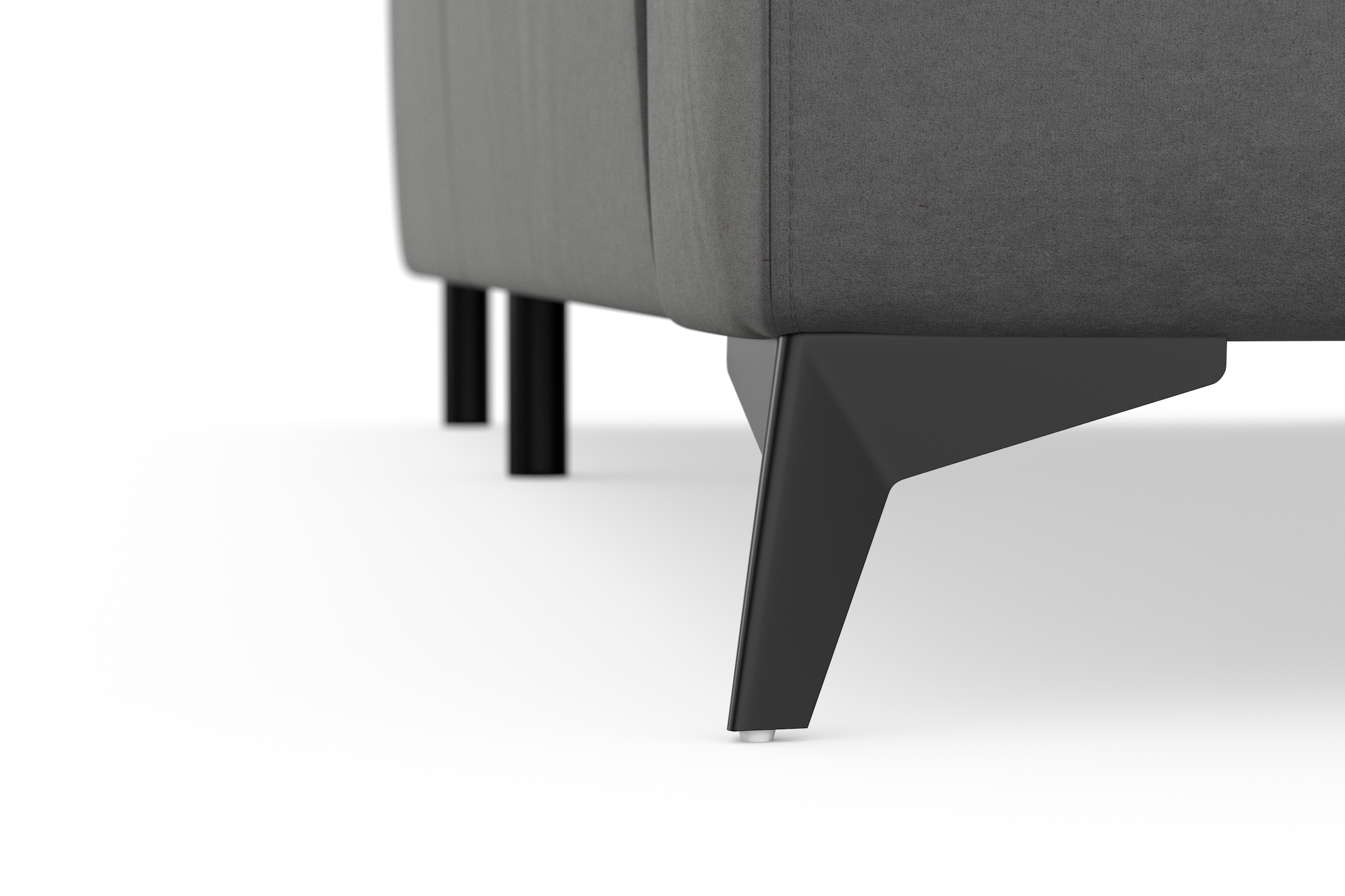sit&more Ecksofa »Sinatra L-Form«, optinal mit Kopfteilverstellung und Armteilfunktion, Metallfüße